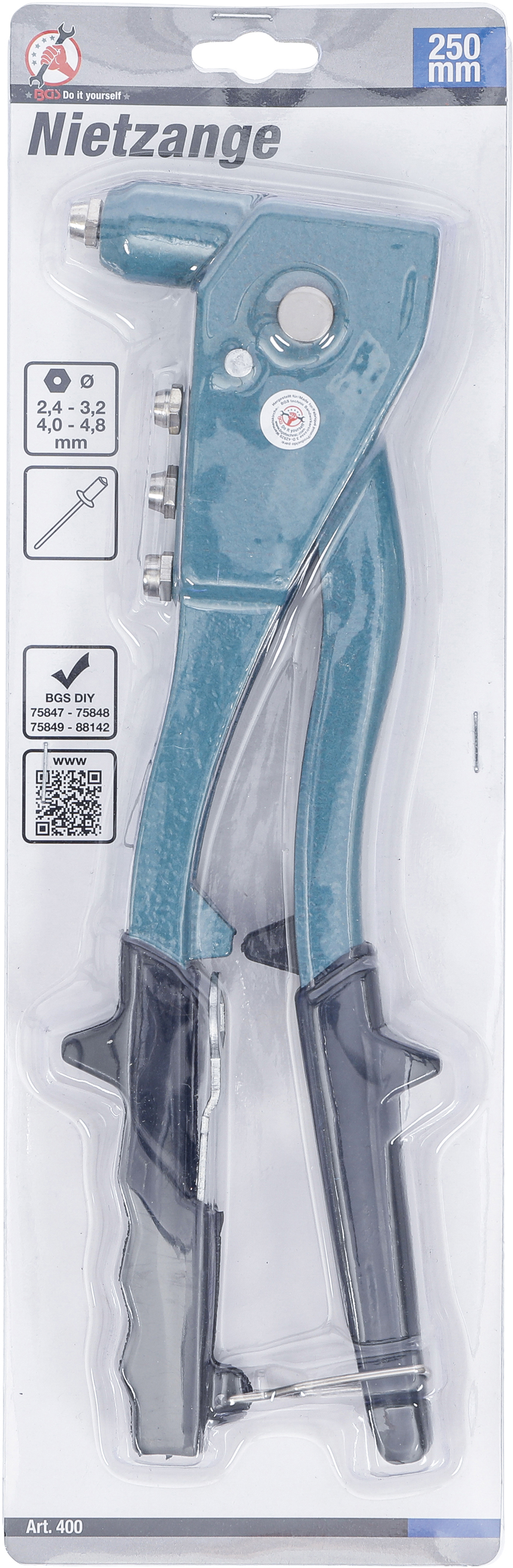 BGS Nietzange | 2,4 - 4,8 mm | 250 mm