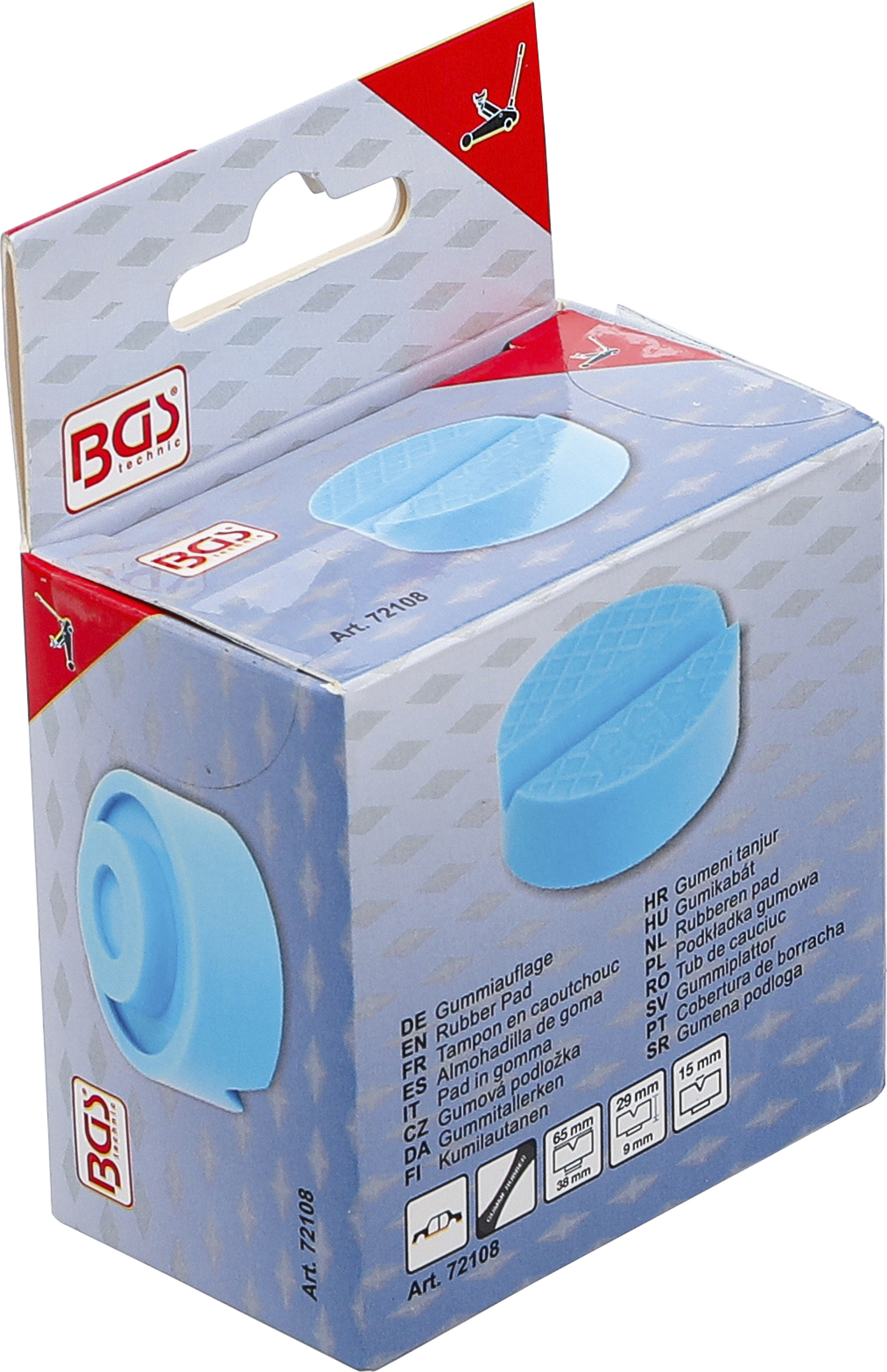 BGS Gummiauflage | für Wagenheber | 65 x 38 mm