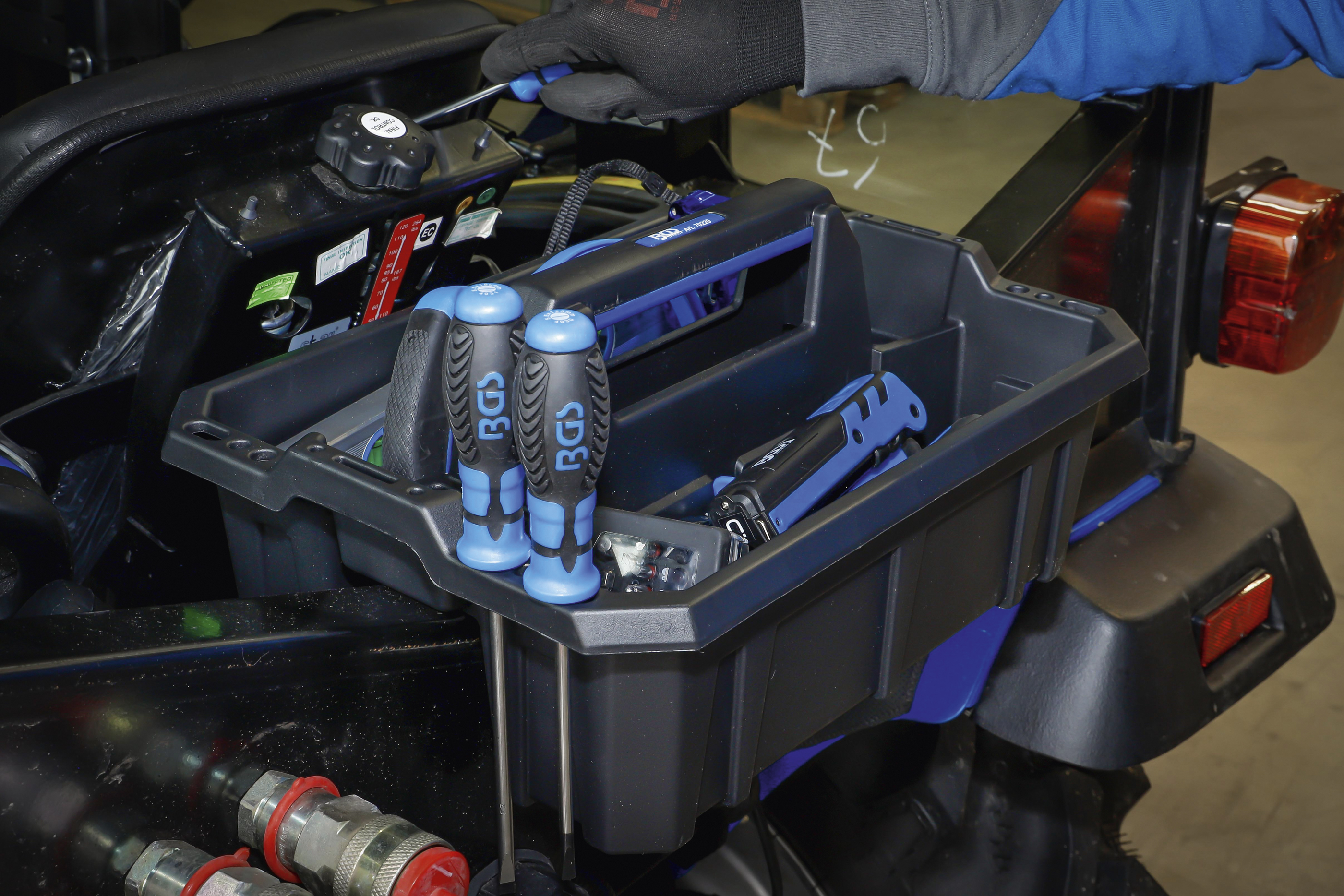 BGS Werkzeug-Tragekasten | Kunststoff | inkl. Werkzeug-Sortiment | 11-tlg.