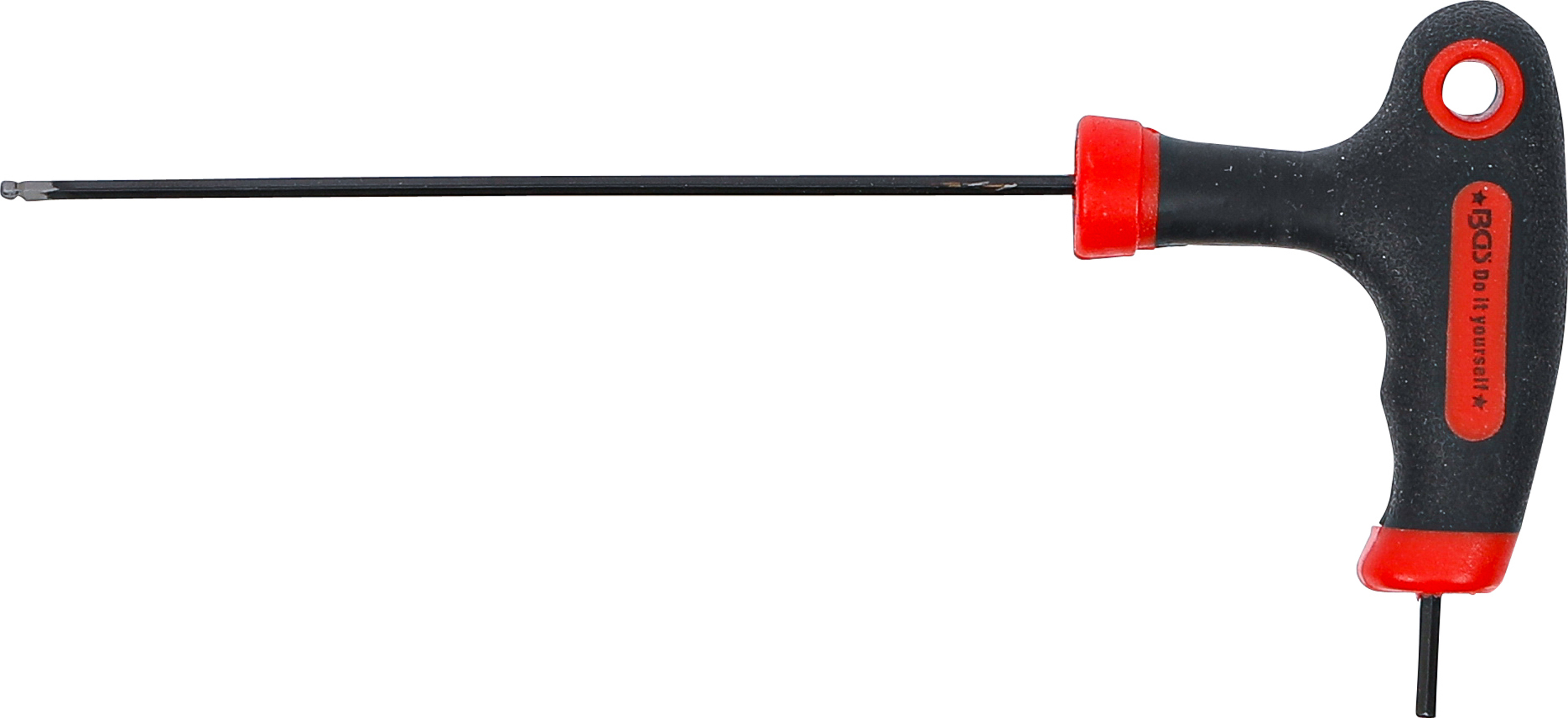 BGS Schraubendreher mit T-Griff und seitlicher Klinge | Innensechskant / Innensechskant mit Kugelkopf 2 mm