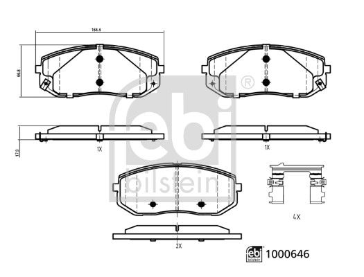 Bremsbelagsatz, Scheibenbremse