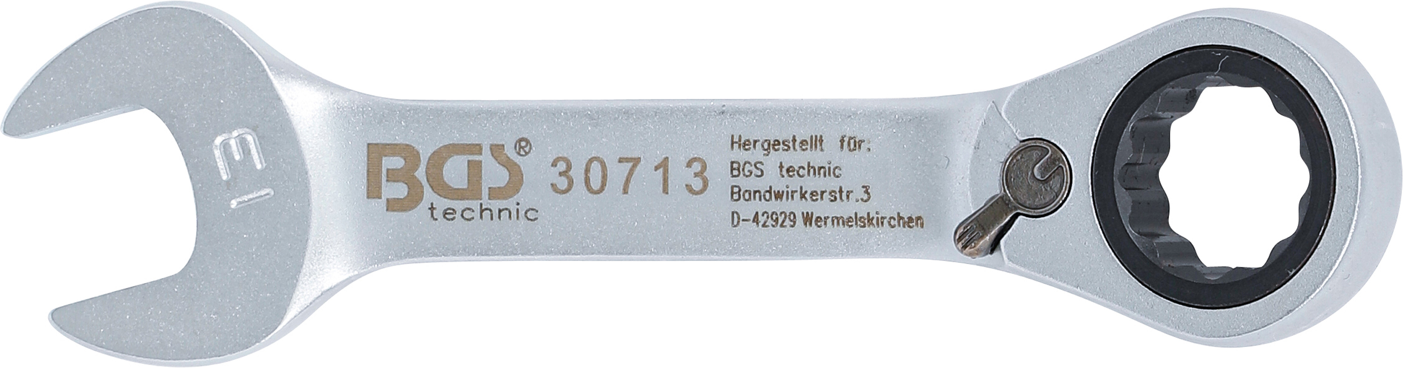 BGS Ratschenring-Maulschlüssel | kurz | umschaltbar | SW 13 mm