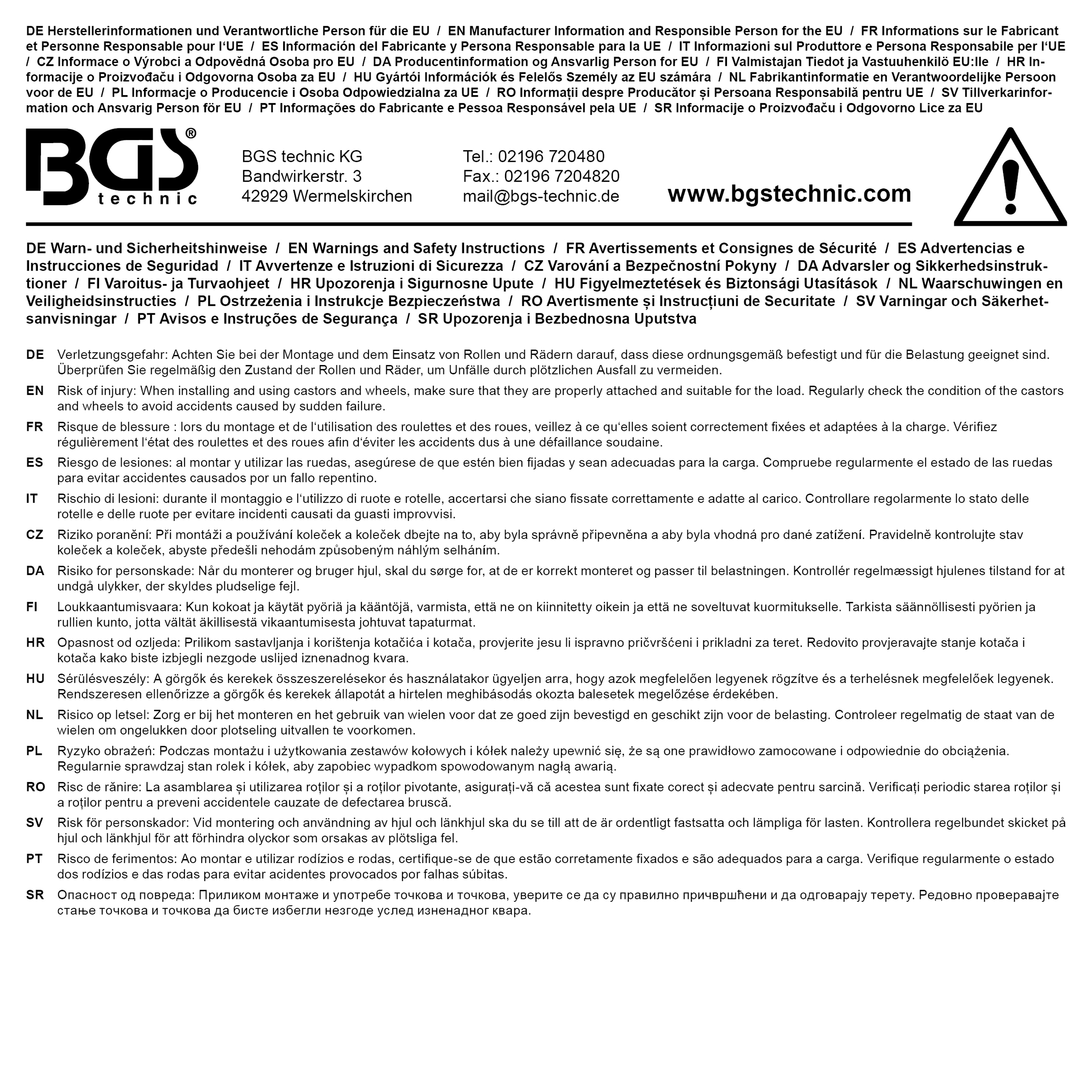 BGS Schubkarrenrad | PU, rot/schwarz | 400 mm
