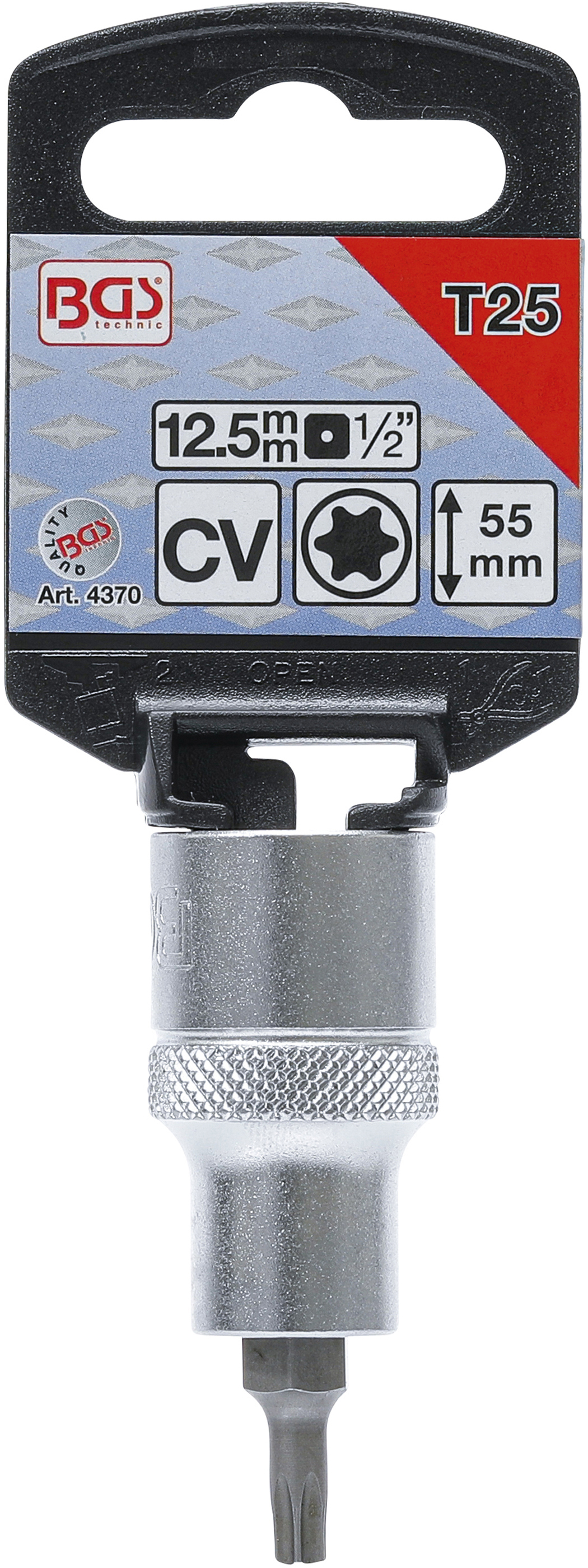 BGS Bit-Einsatz | Antrieb Innenvierkant 12,5 mm (1/2") | T-Profil (für Torx) T25