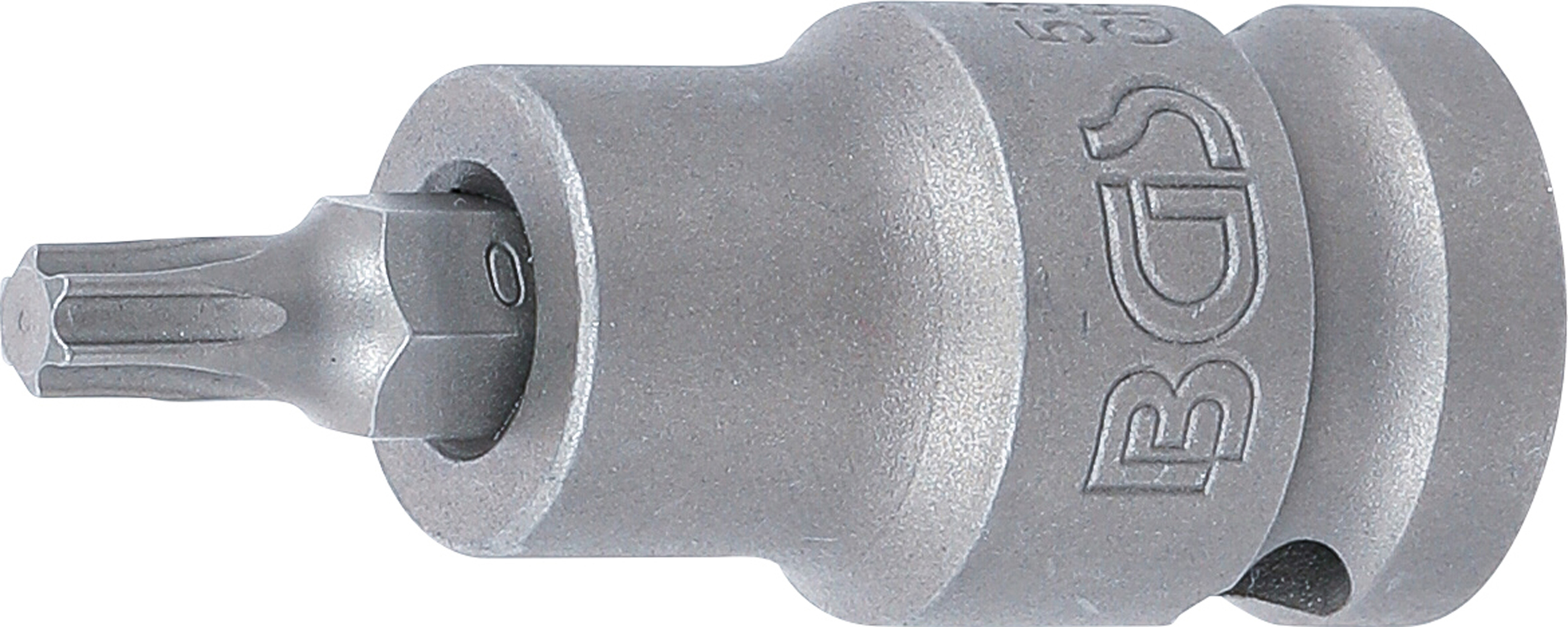 BGS Kraft-Bit-Einsatz | Länge 55 mm | Antrieb Innenvierkant 12,5 mm (1/2") | T-Profil (für Torx) T30