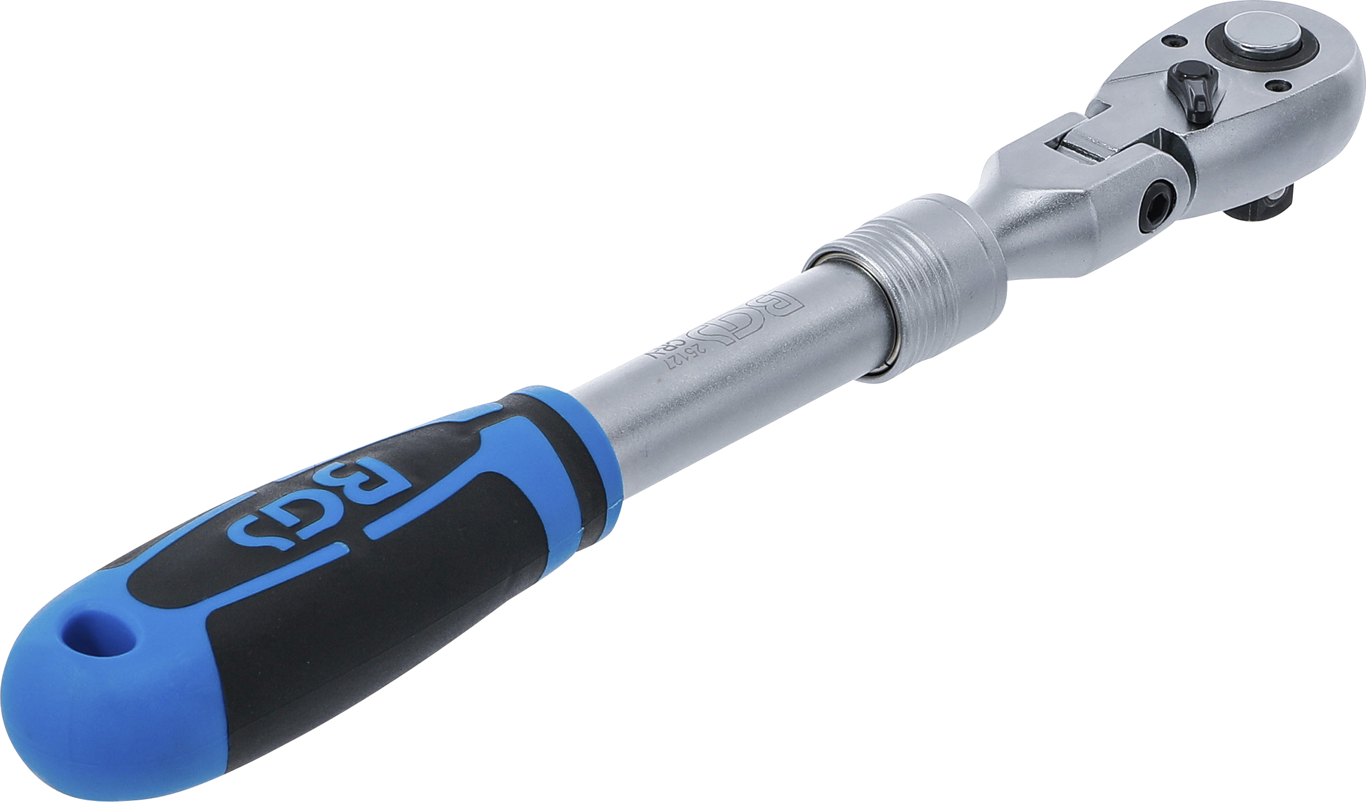 BGS Umschaltknarre, ausziehbar, abwinkelbar | Abtrieb Außenvierkant 12,5 mm (1/2") | 350 - 490 mm