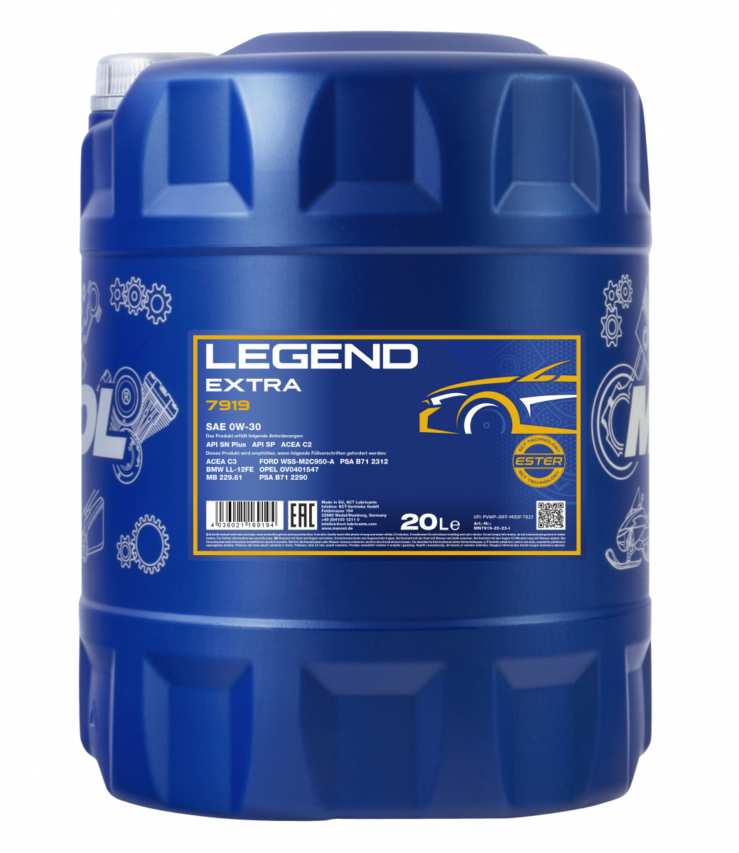 0W-30 Mannol 7919 Legend Extra Motoröl 20 Liter