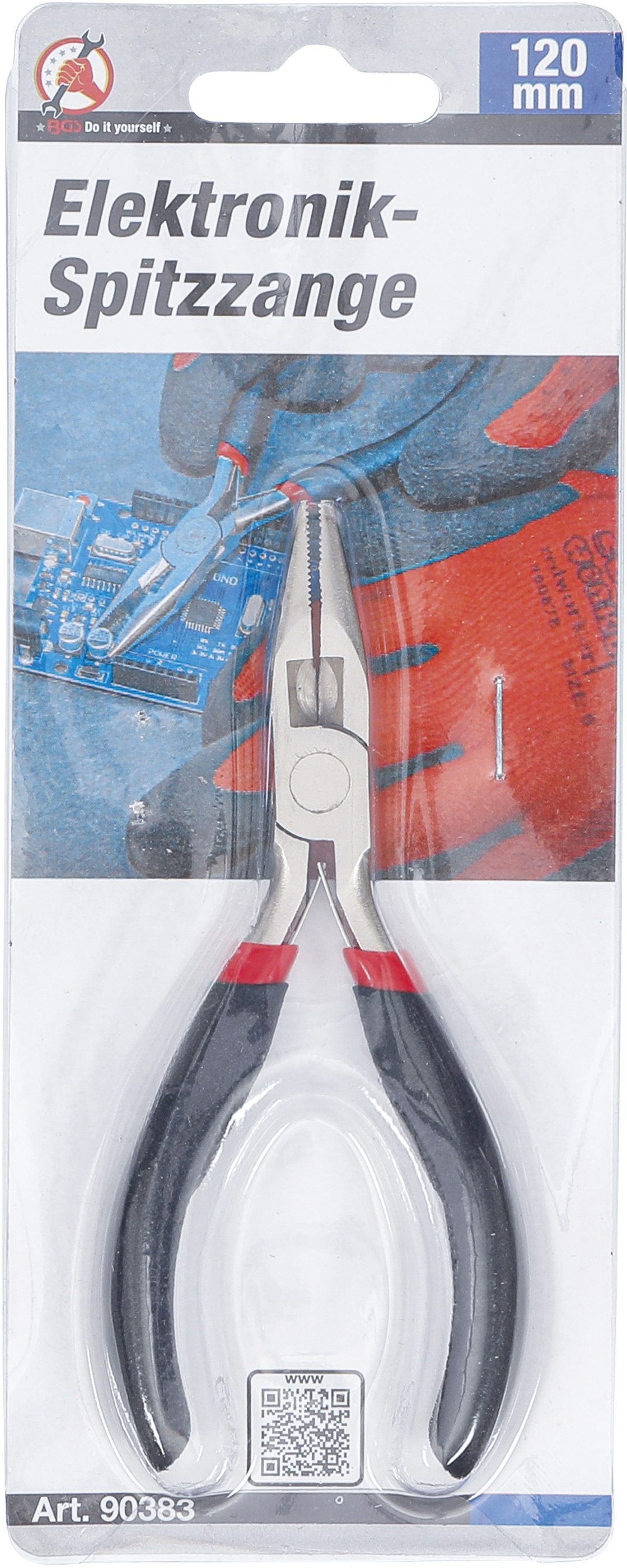 BGS Elektronik-Spitzzange | gerade | mit Feder | 120 mm