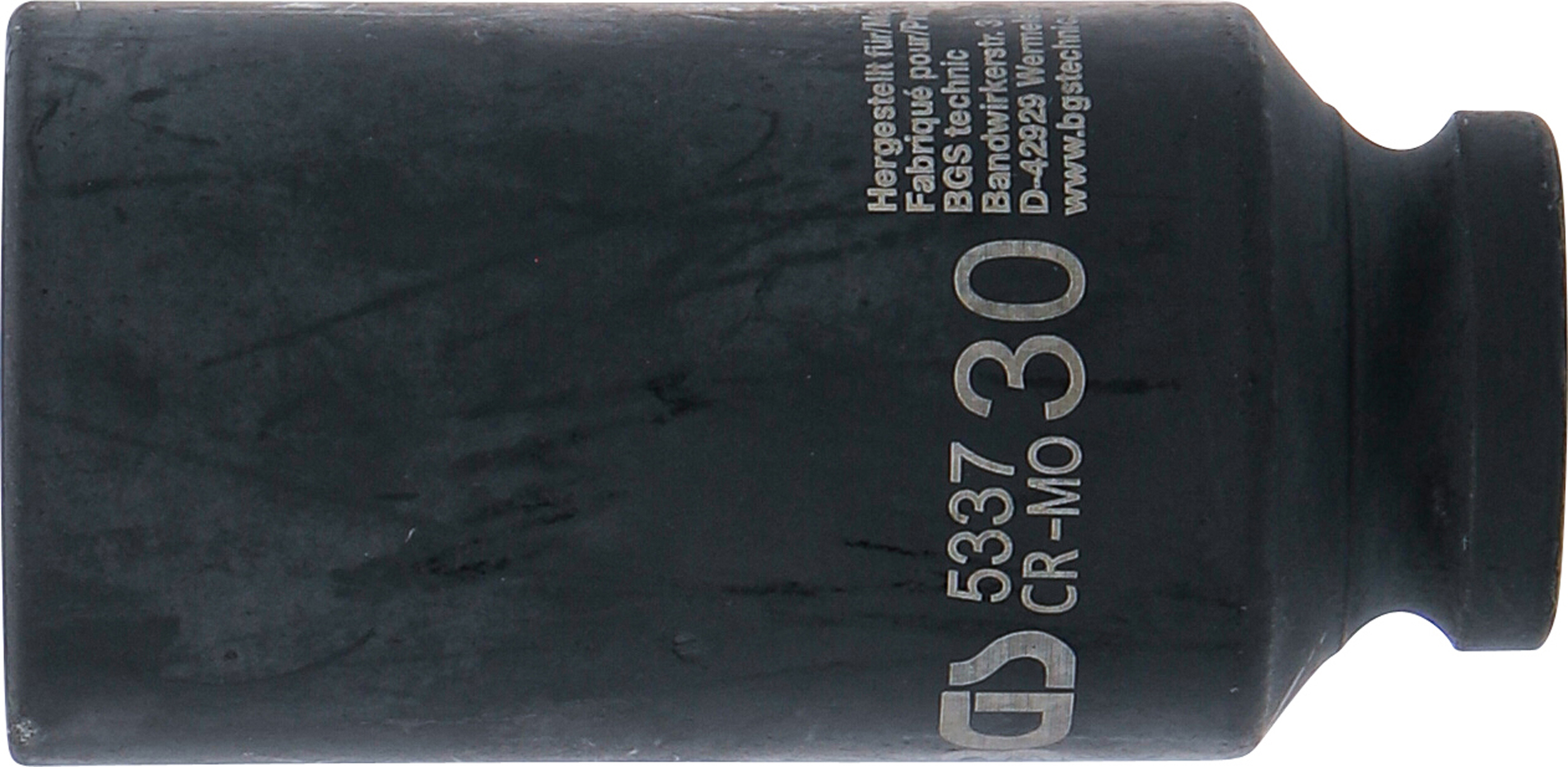 BGS Kraft-Steckschlüssel-Einsatz Zwölfkant, tief | Antrieb Innenvierkant 12,5 mm (1/2") | SW 30 mm