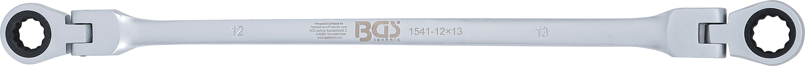BGS Doppel-Ratschen-Gelenkschlüssel | SW 12 x 13 mm