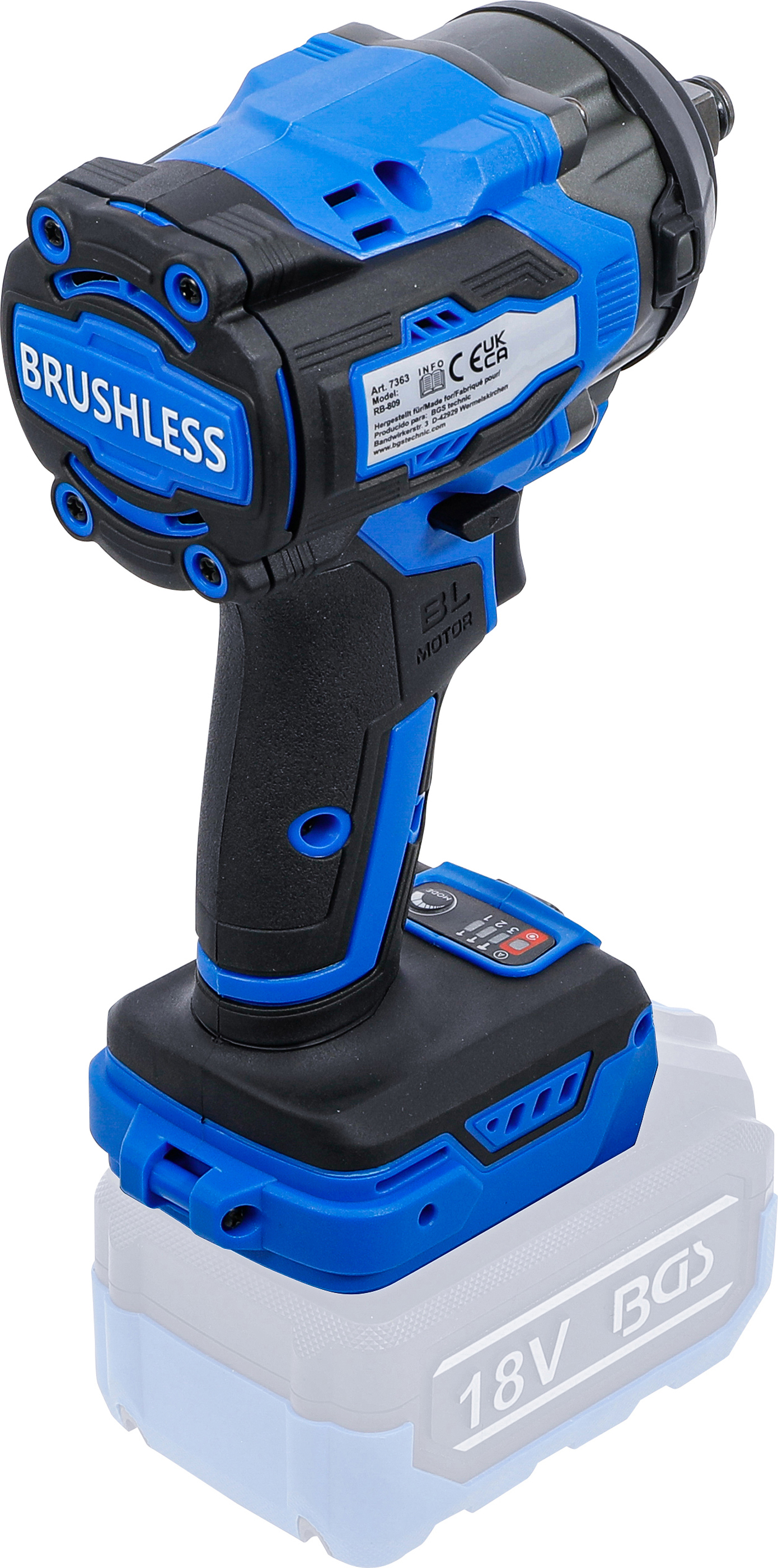 BGS Akku-Schlagschrauber-Satz | bürstenlos | 550 Nm | 18 V | mit Akku und Schnell-Ladegerät