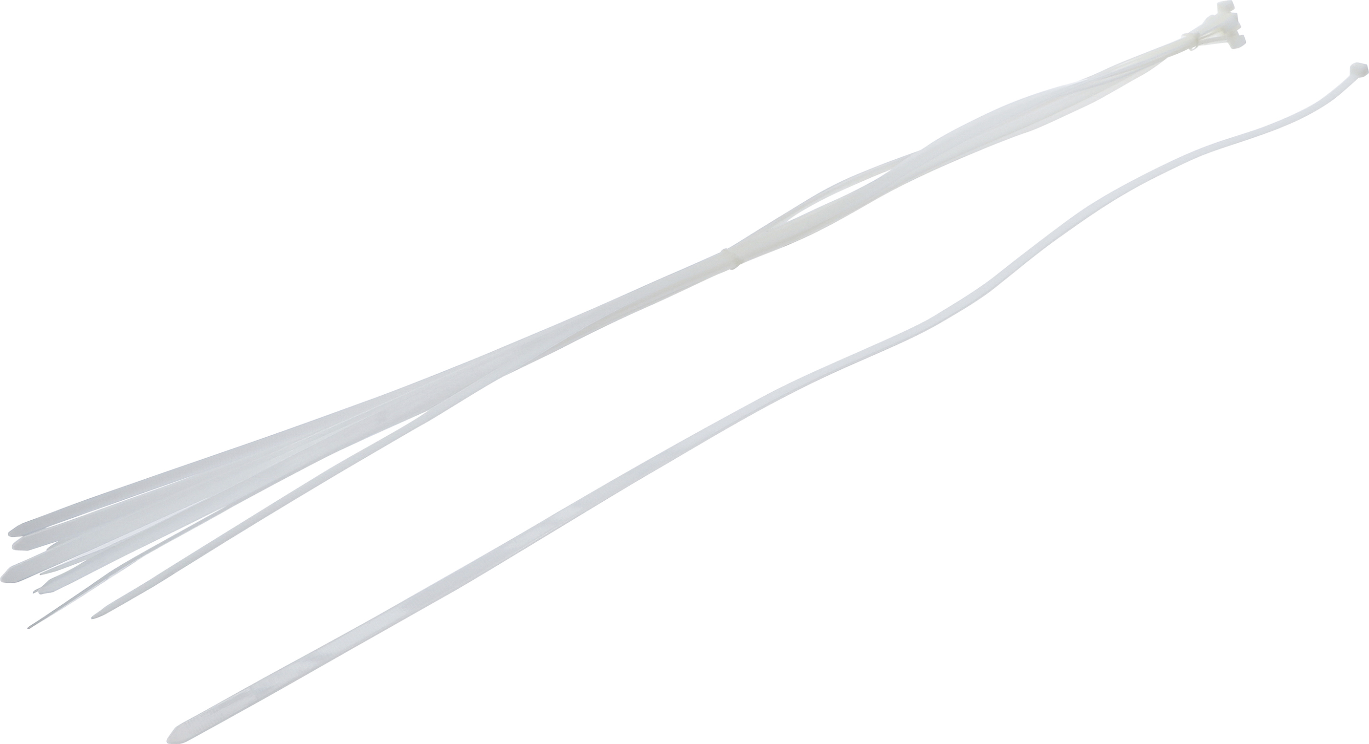 BGS Kabelbinder-Sortiment | weiß | 8,0 x 1000 mm | 10-tlg.
