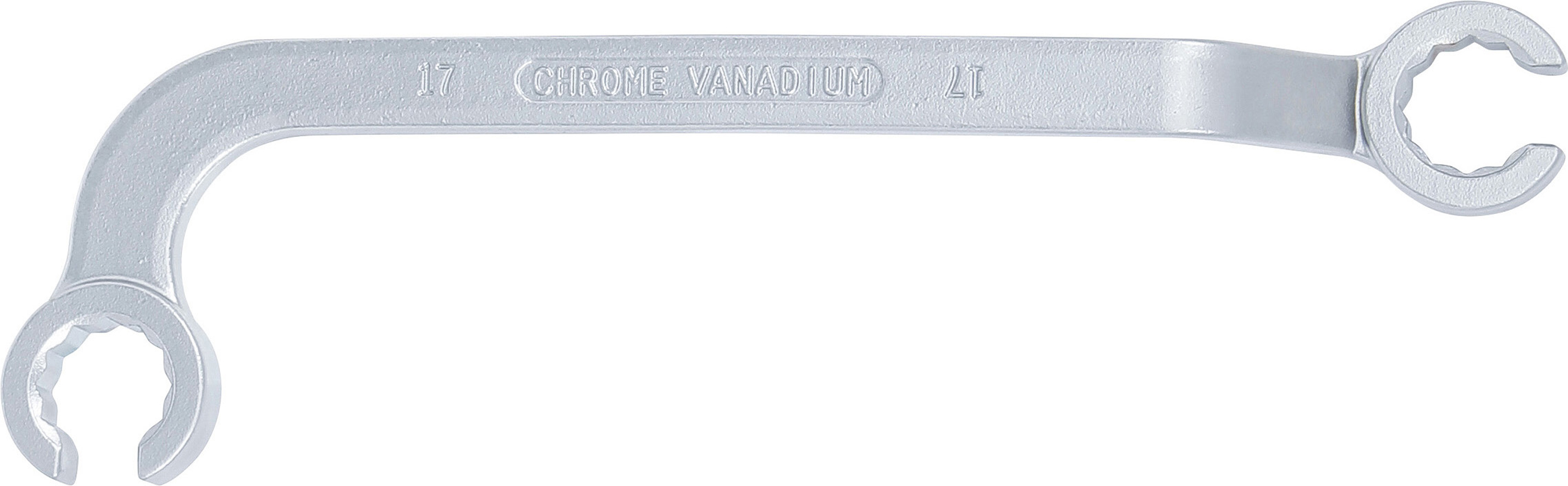 BGS Doppel-Ringschlüssel, offen | für Diesel-Einspritzleitungen | SW 17 mm