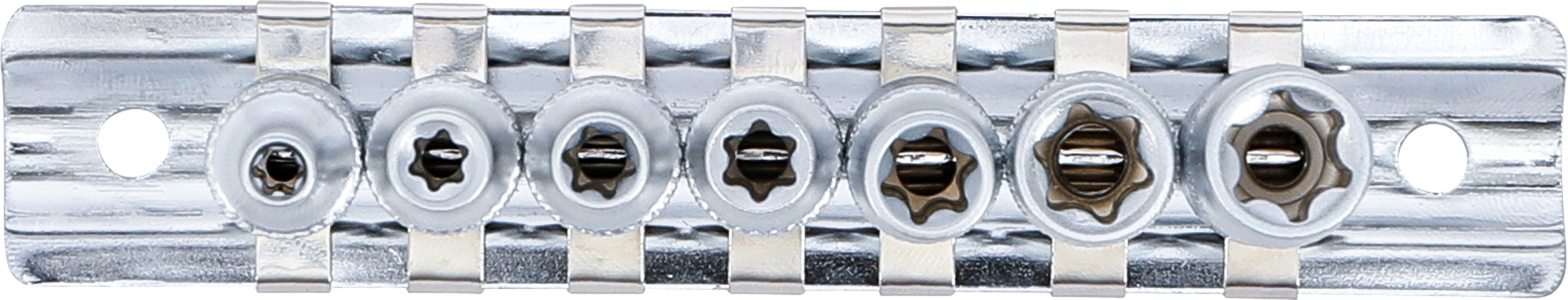 BGS Steckschlüssel-Einsatz-Satz E-Profil | Antrieb Innenvierkant 6,3 mm (1/4") | SW E4 - E11 | 7-tlg.