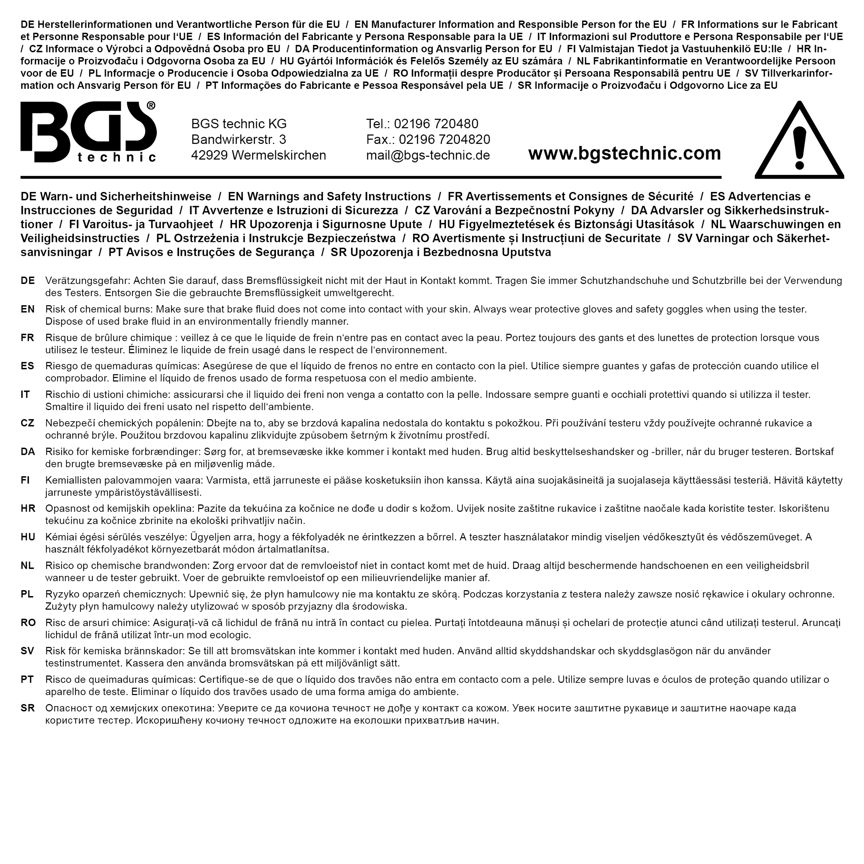 BGS Elektronischer Bremsflüssigkeitstester