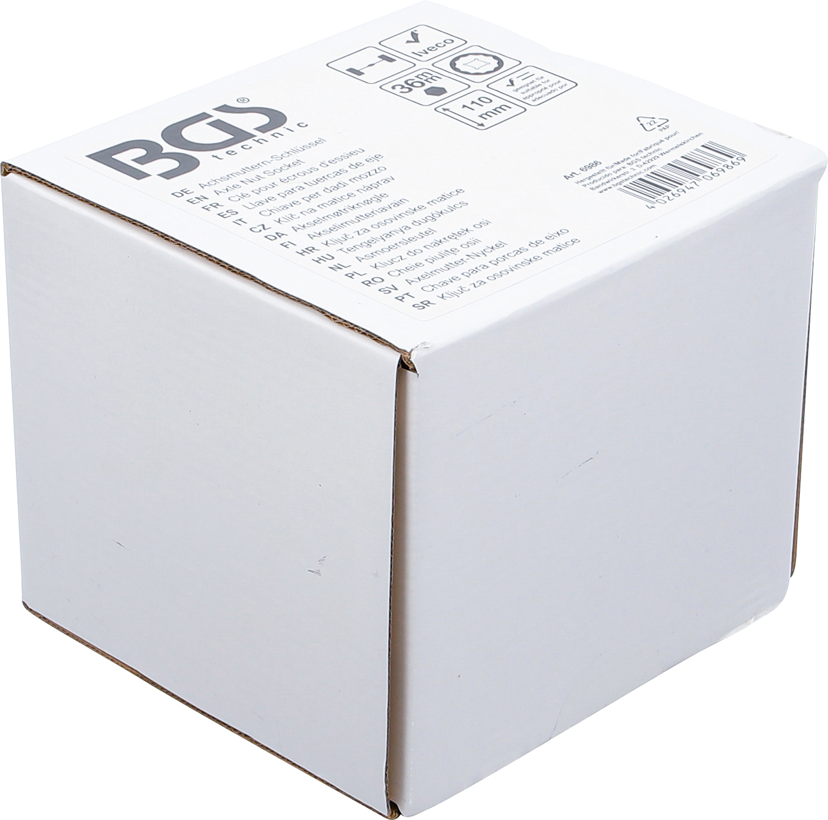 BGS Achsmuttern-Schlüssel | Zwölfkant | für Iveco | SW 110 mm