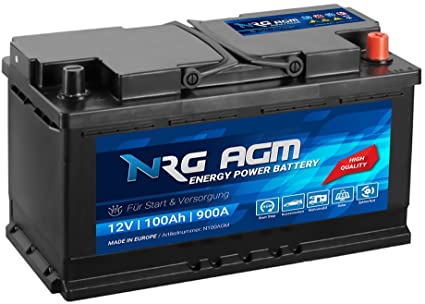 Starterbatterie ENRG Start-Stop AGM Autobatterie 12V 105Ah 910A