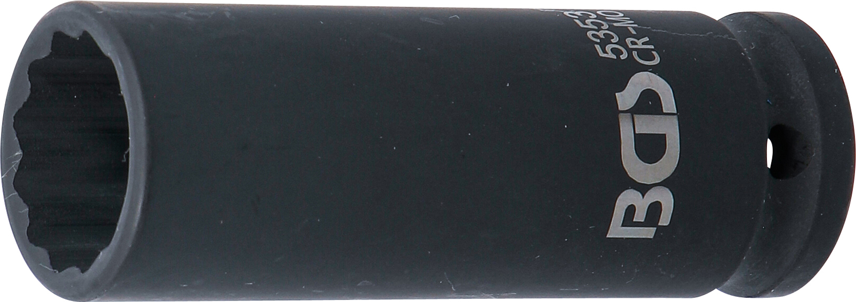 BGS Kraft-Steckschlüssel-Einsatz Zwölfkant, tief | Antrieb Innenvierkant 12,5 mm (1/2") | SW 21 mm