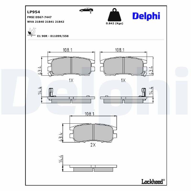 Bremsbelagsatz, Scheibenbremse