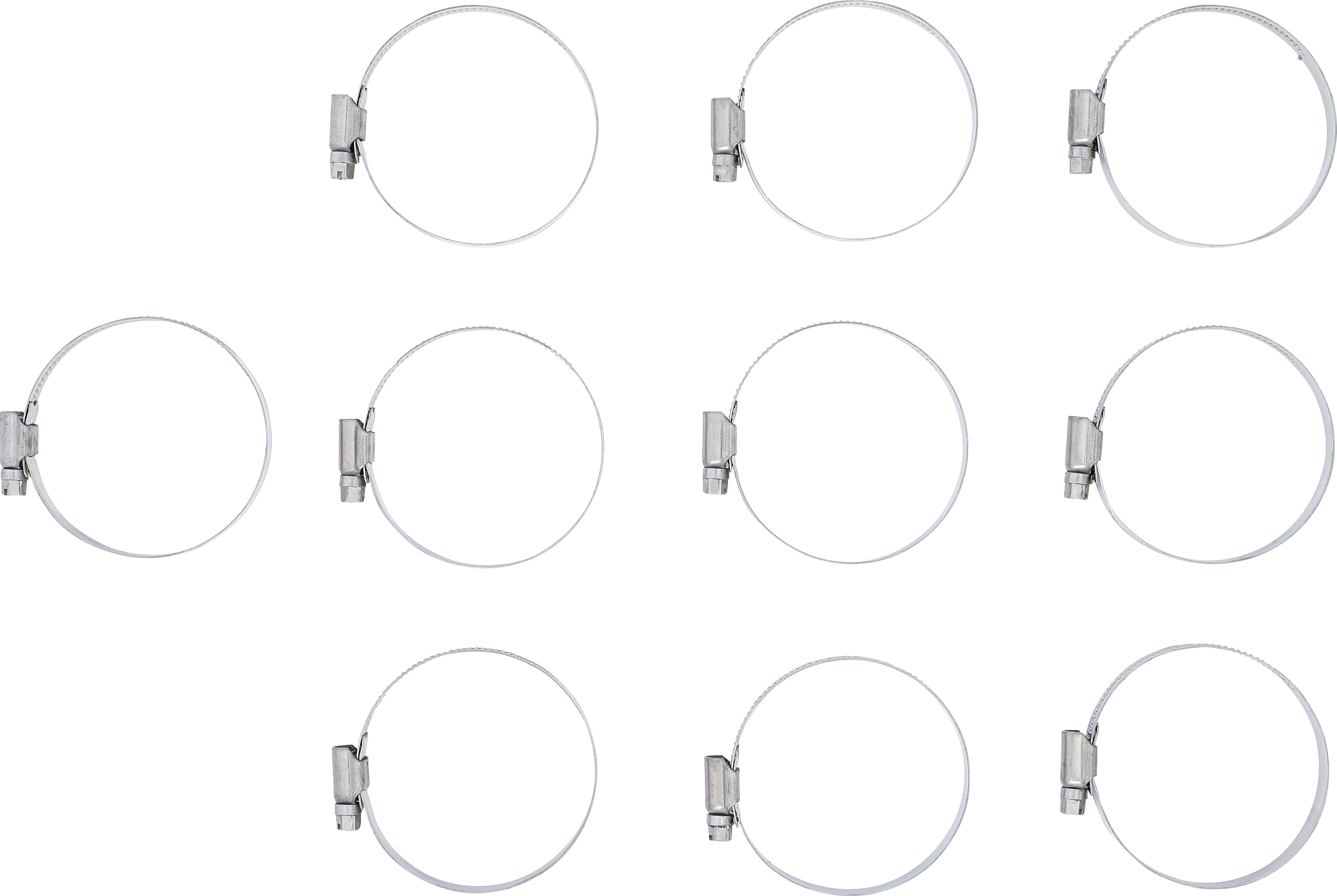 BGS Schlauchklemmen | rostfrei | 50 x 70 mm | 10-tlg.