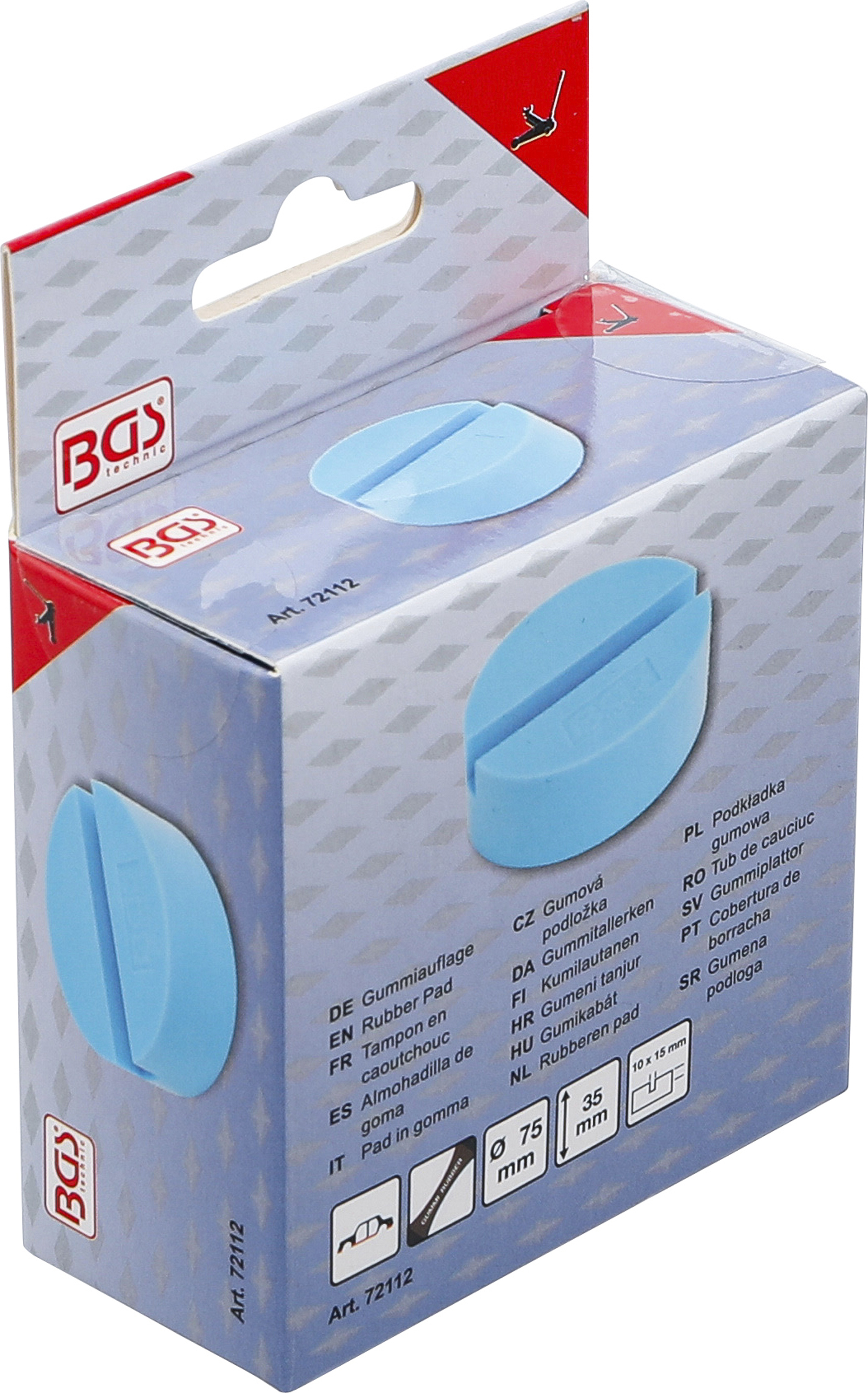 BGS Gummiauflage | für Wagenheber | 75 x 35 mm