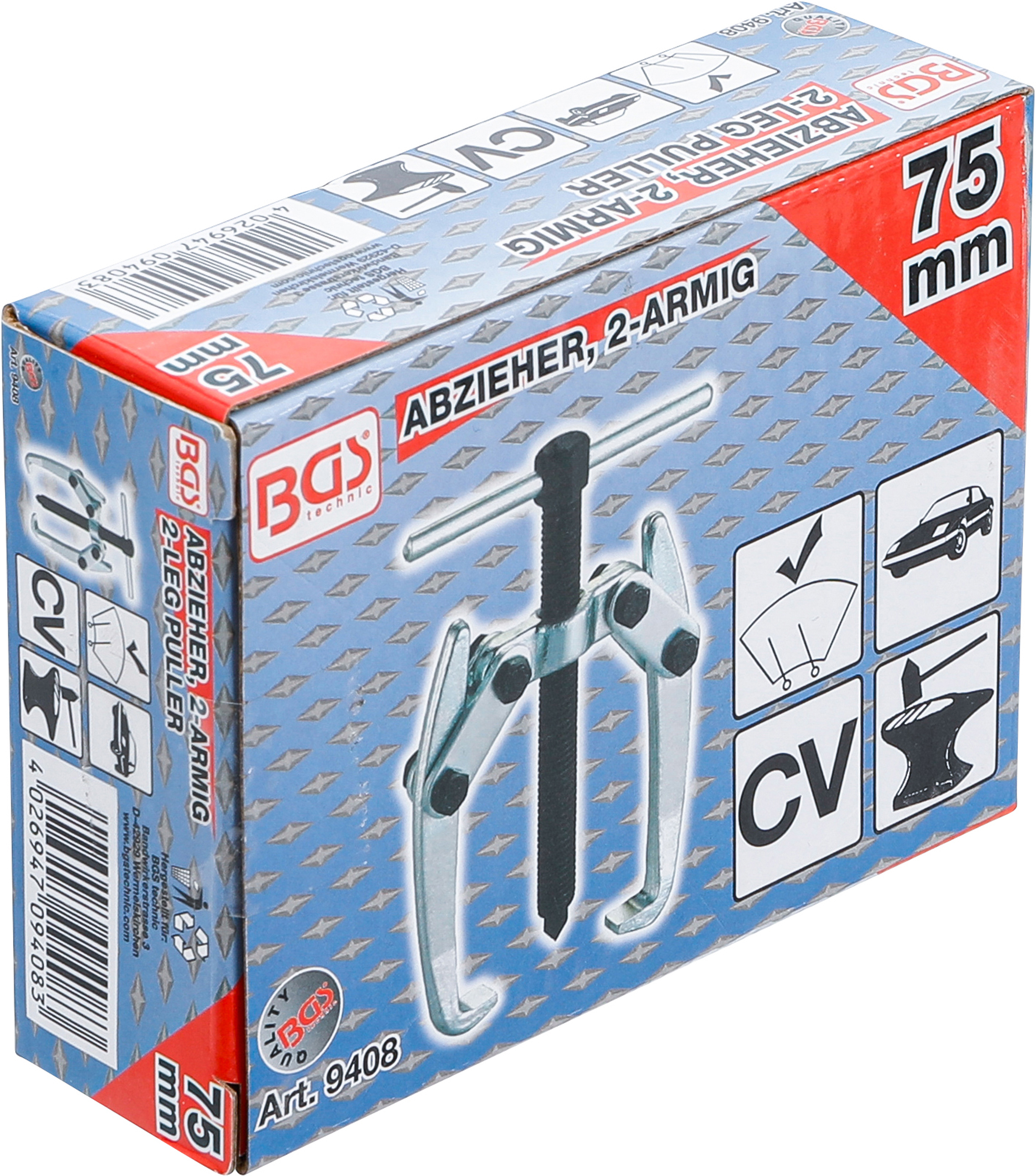 BGS Außen-/Innenabzieher, 2-armig | max. 75 mm