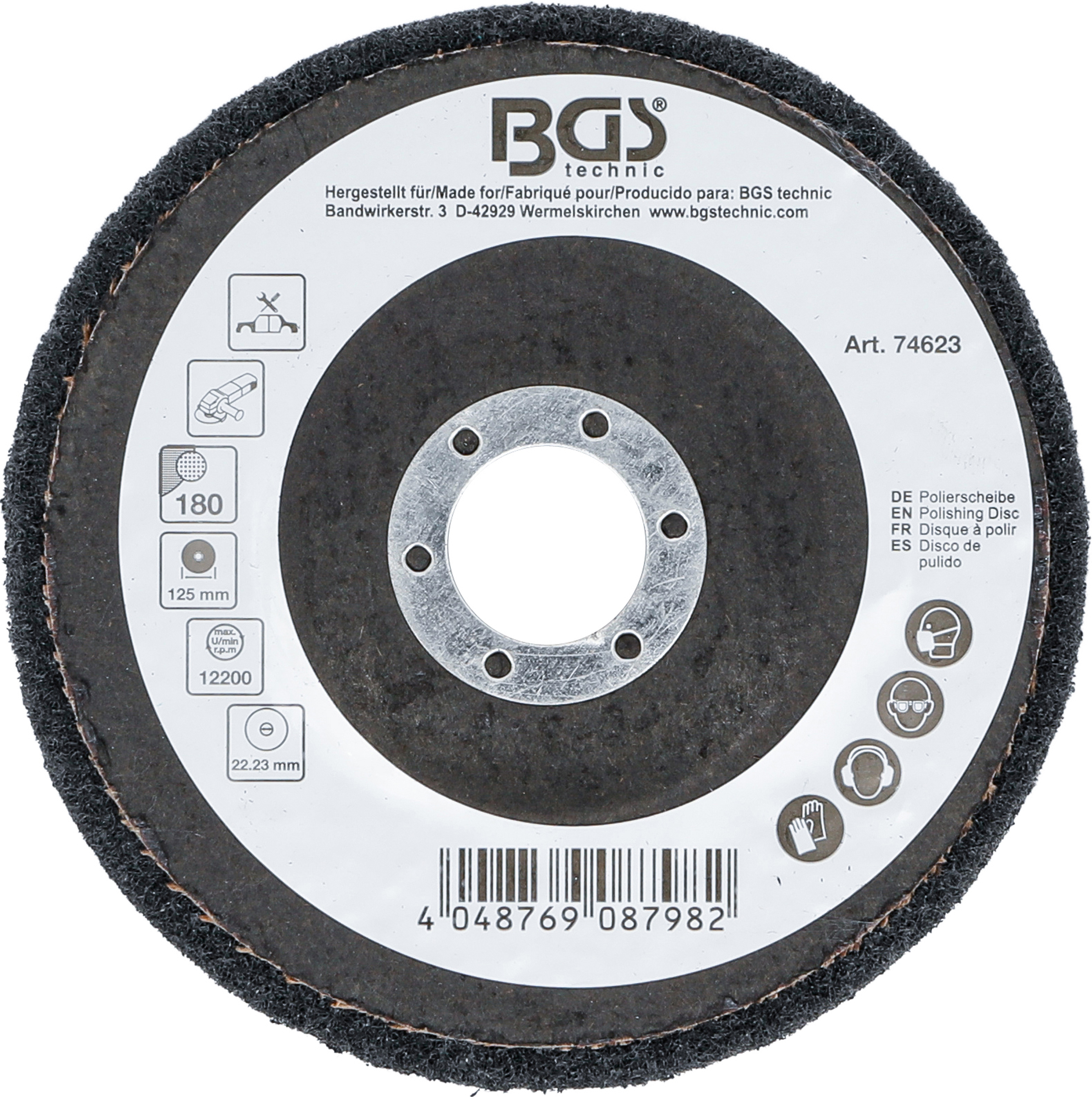 BGS Polierscheibe | Siliziumkarbid | Ø 125 mm | Körnung 180