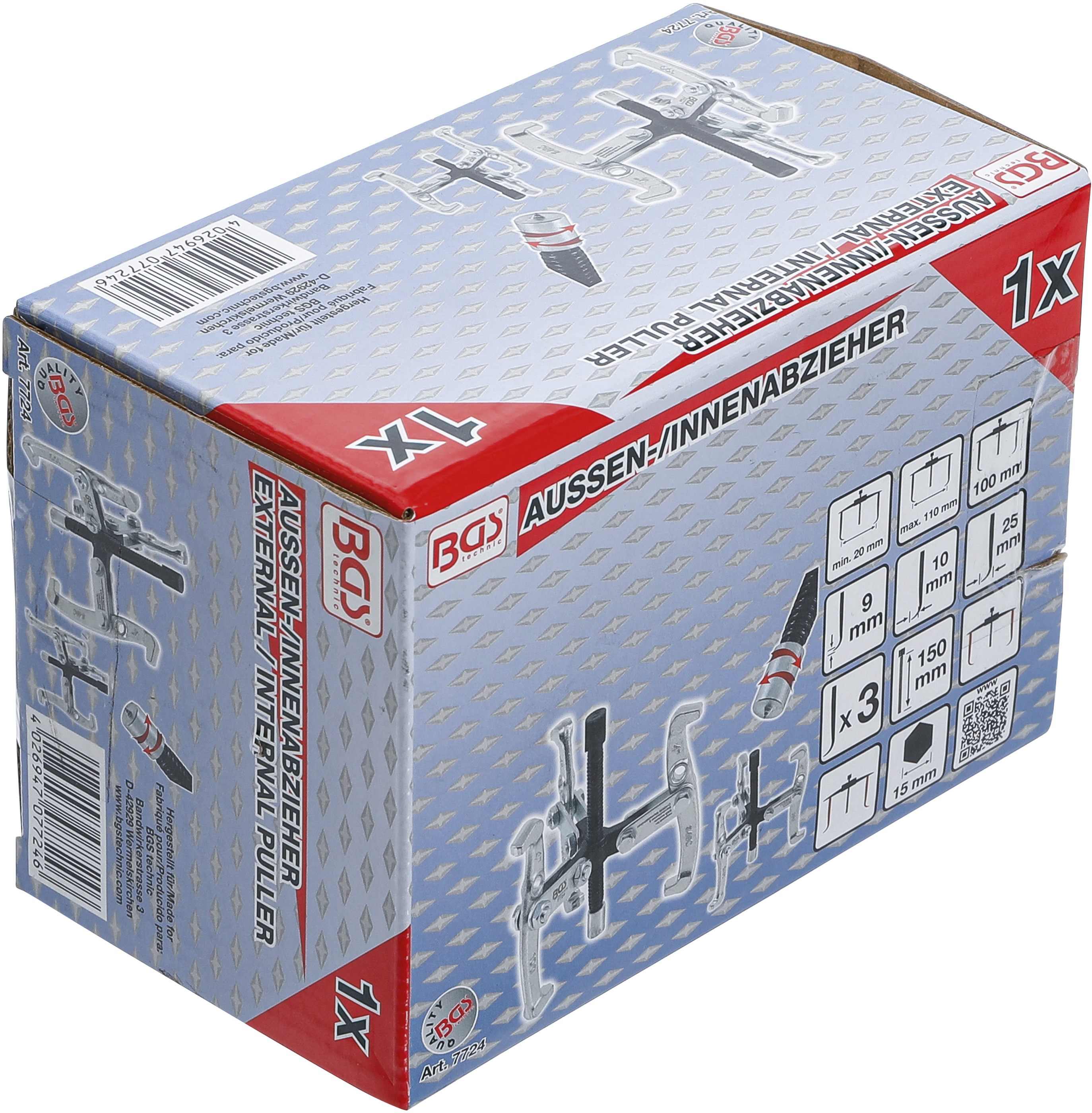 BGS Außen-/Innenabzieher, 3-armig | 20 - 110 mm