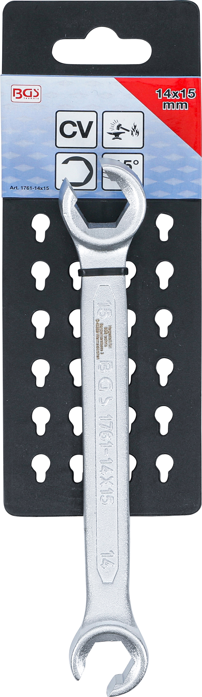 BGS Offener Doppel-Ringschlüssel | SW 14 x 15 mm