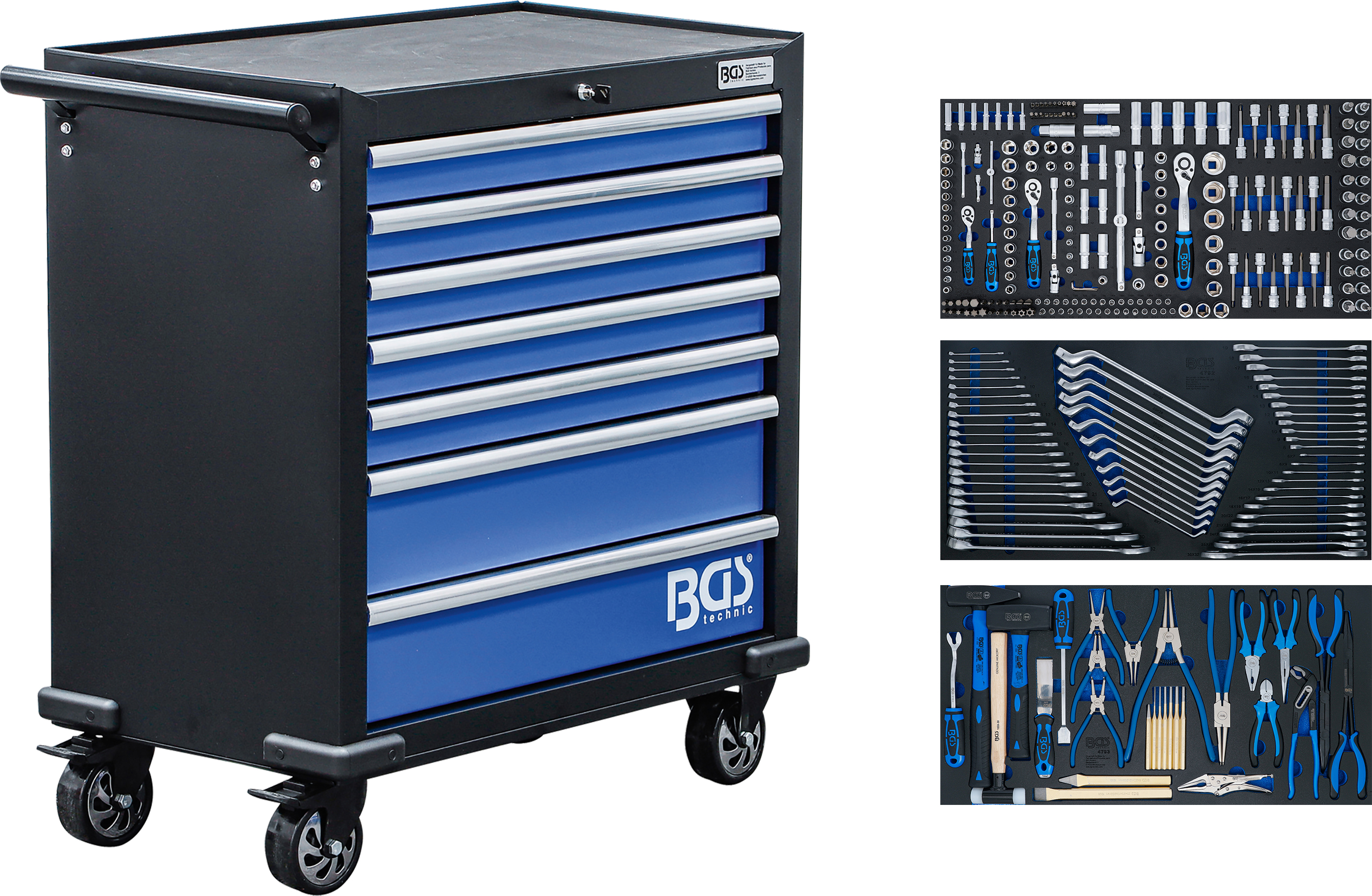 BGS Werkstattwagen XL | 7 Schubladen | mit 301 Werkzeugen