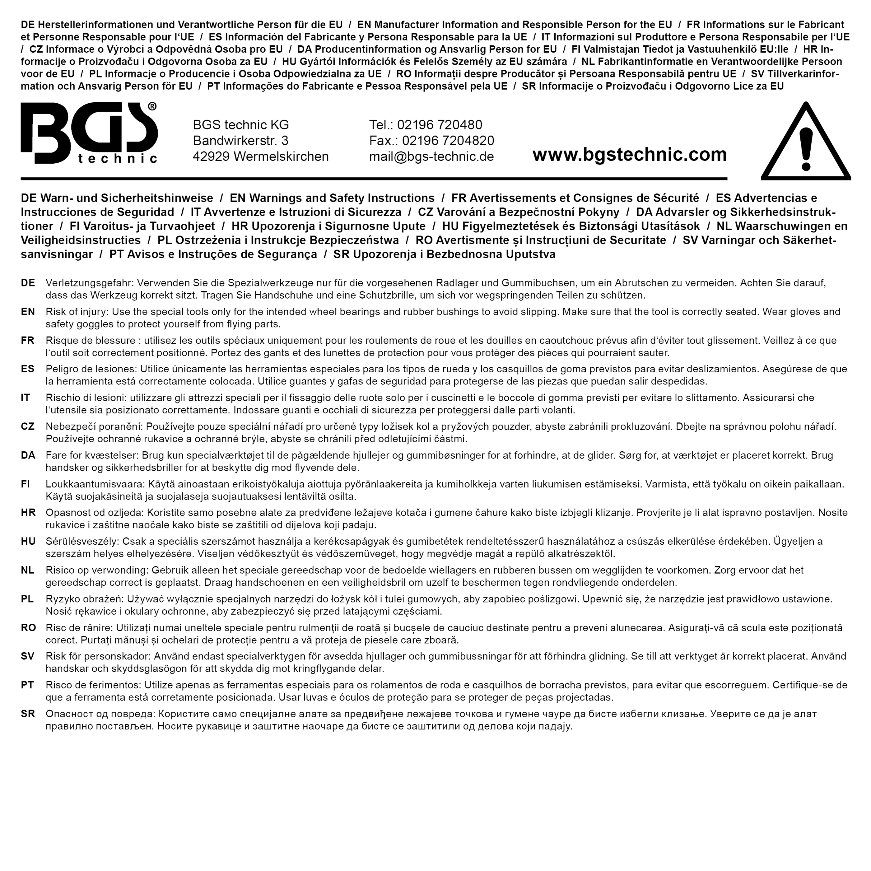 BGS Universal-Lager- und Buchsentreiber-Satz | 10-tlg.