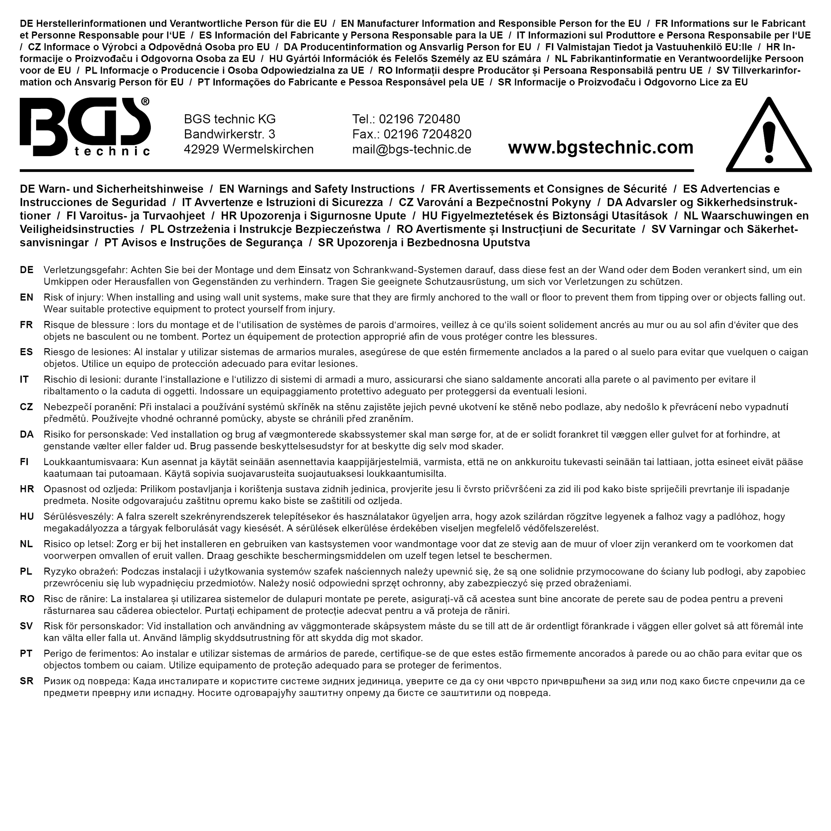 BGS Werkstattschrank | 2-türig | mit 2 Fachböden