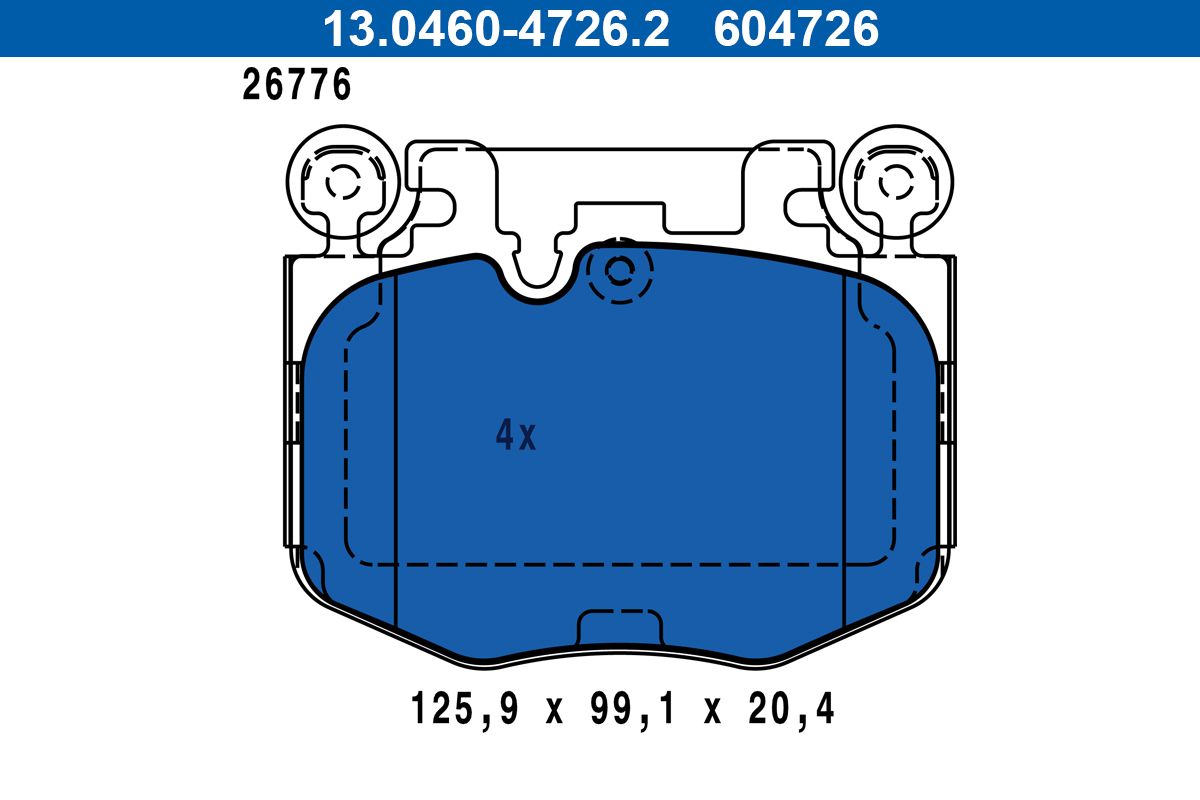 Bremsbelagsatz, Scheibenbremse