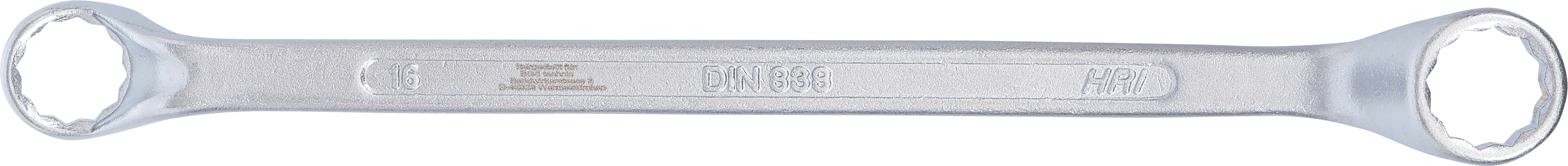 BGS Doppel-Ringschlüssel, gekröpft | SW 16 x 17 mm