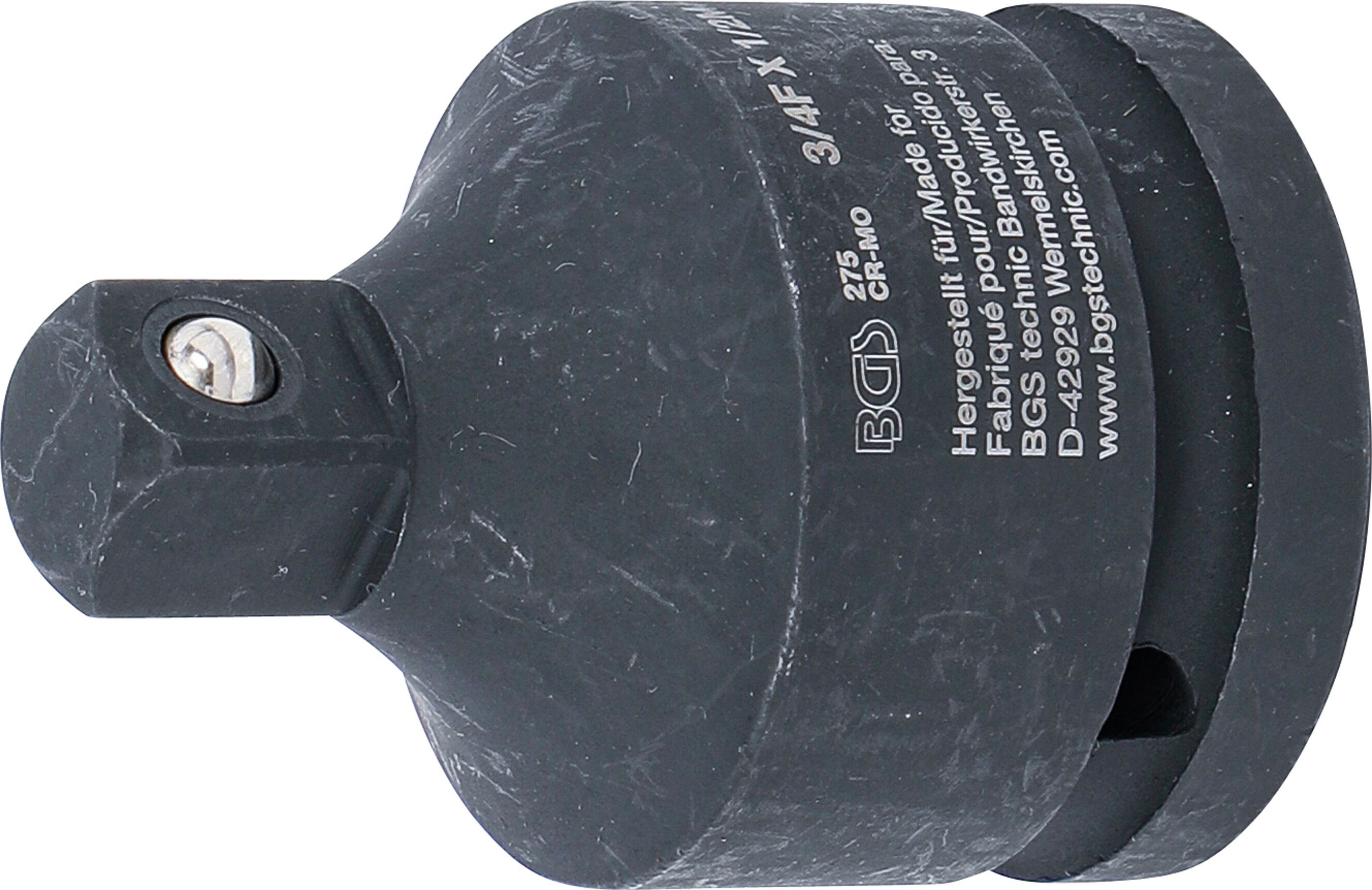 BGS Kraft-Steckschlüssel-Adapter | Innenvierkant 20 mm (3/4") - Außenvierkant 12,5 mm (1/2")