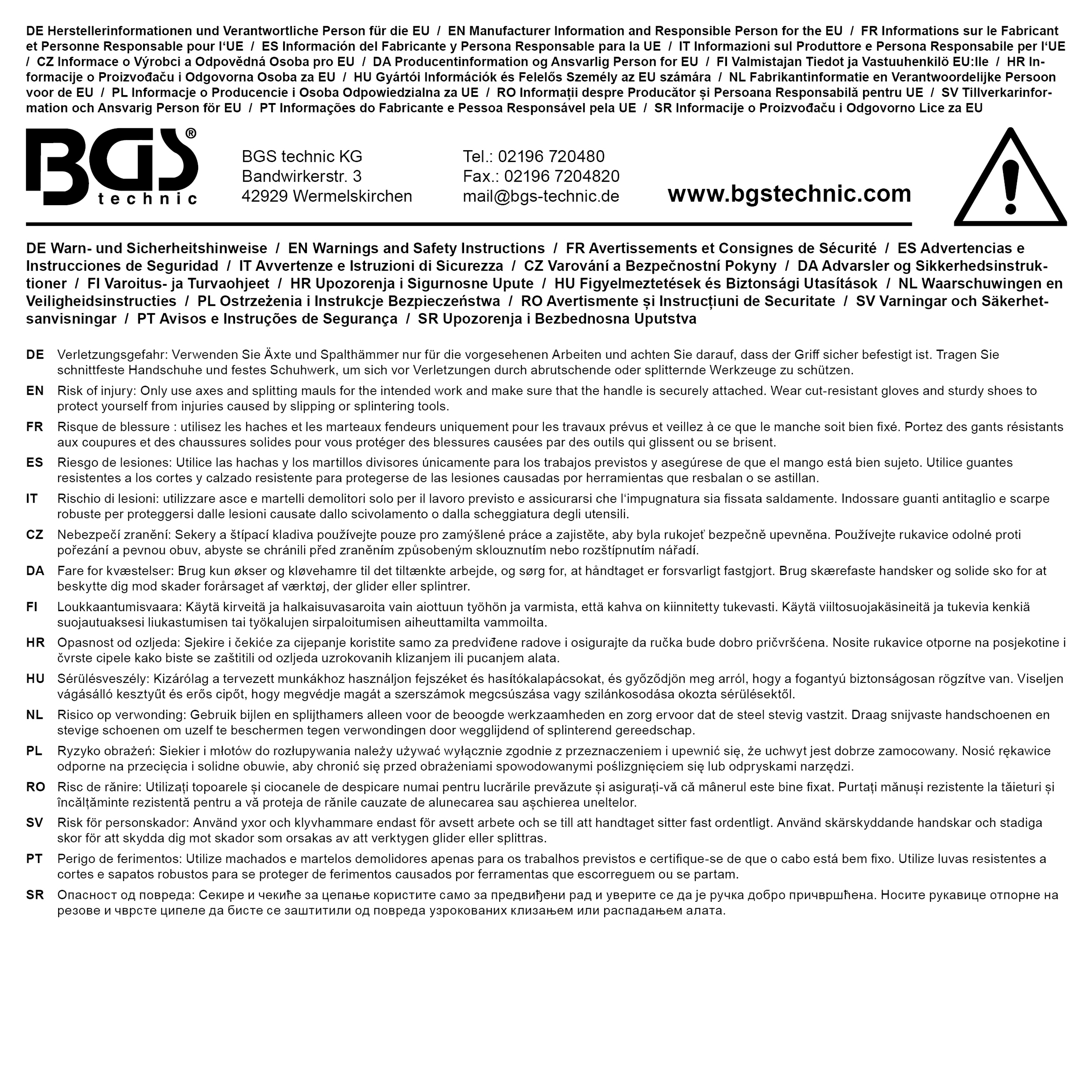 BGS Küchenbeil | 600 g