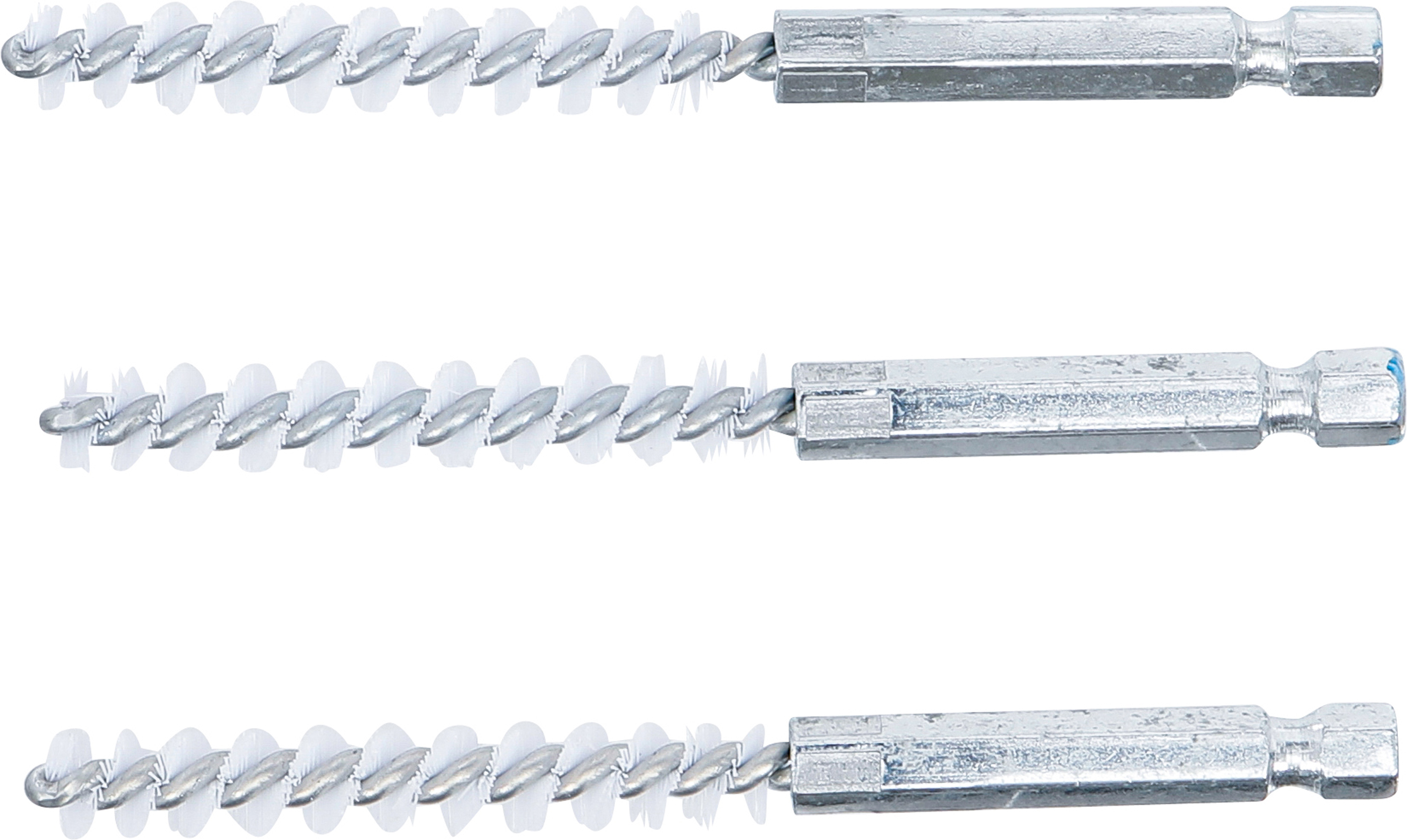 BGS Nylonbürste | 8 mm | Antrieb Außensechskant 6,3 mm (1/4") | 3-tlg.