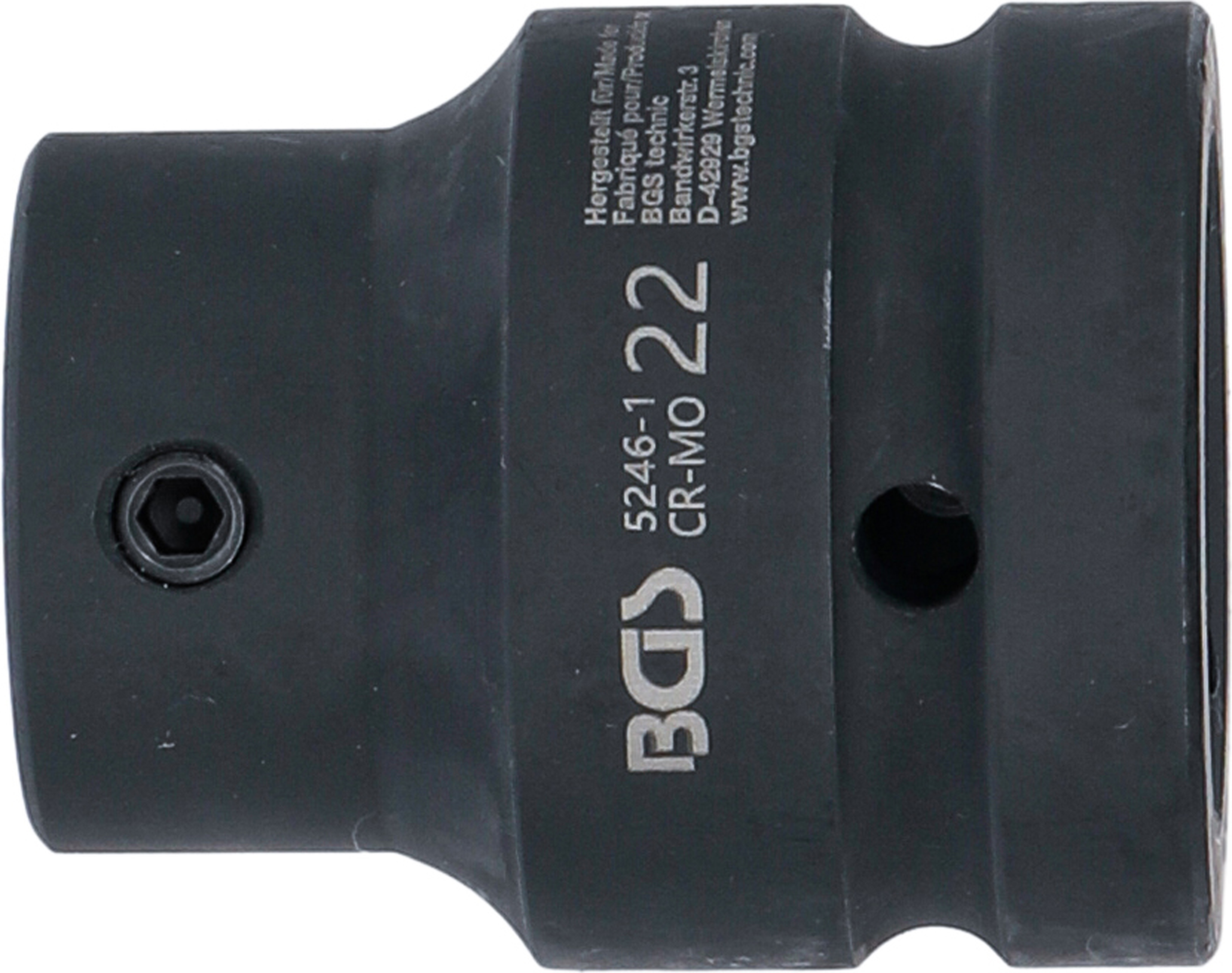 BGS Bit-Adapter | für Art. 5246 | Innenvierkant 25 mm (1") - Innensechskant 22 mm