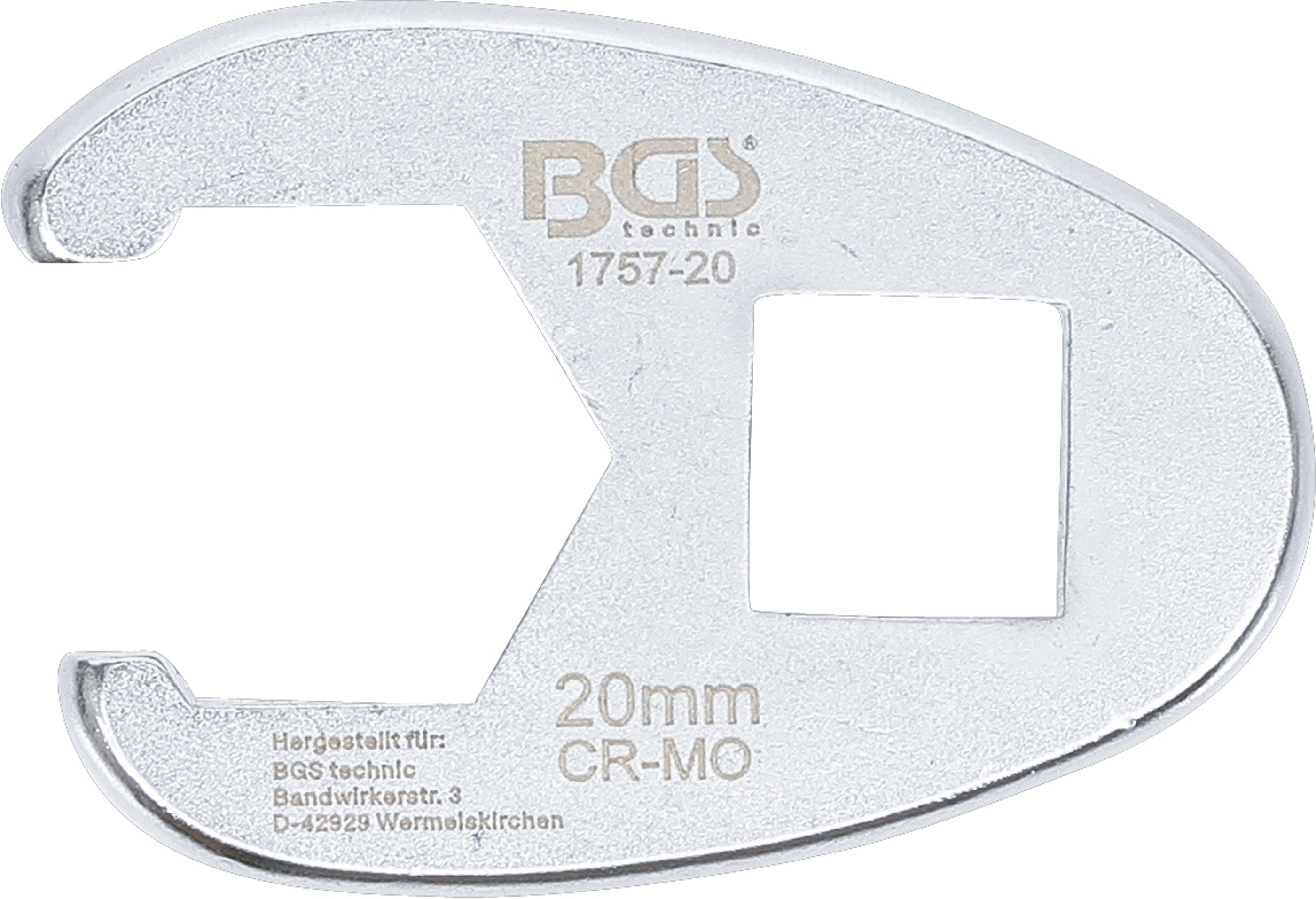 BGS Hahnenfußschlüssel | Antrieb Innenvierkant 12,5 mm (1/2") | SW 20 mm
