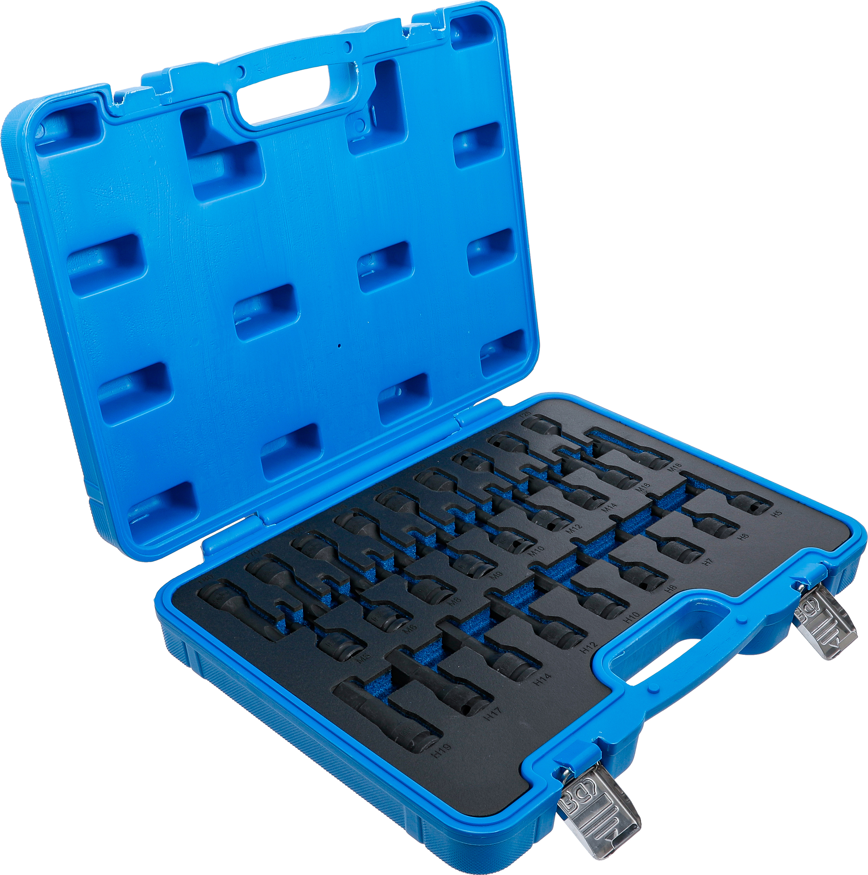 BGS Kraft-Bit-Einsatz-Satz | Antrieb Innenvierkant 12,5 mm (1/2") | 27-tlg.