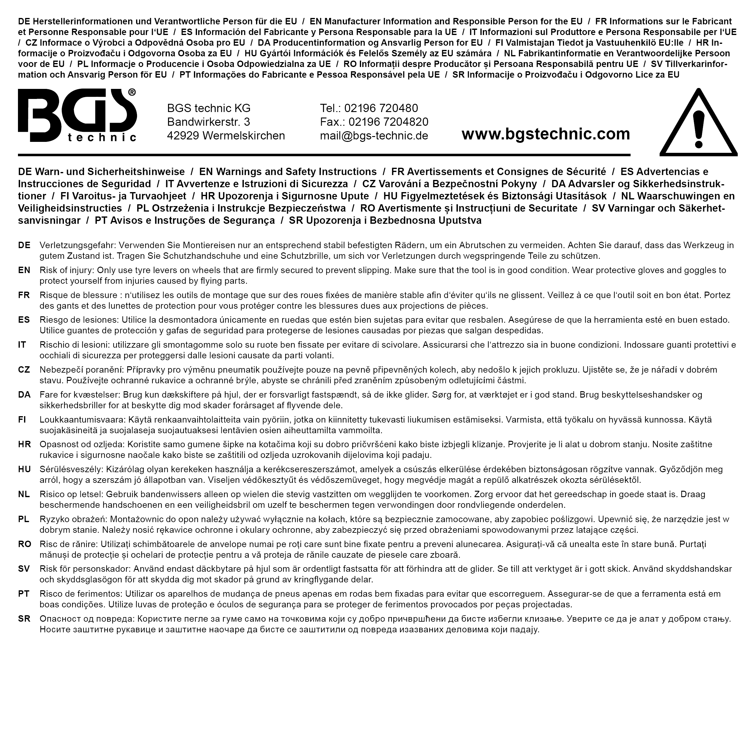 BGS Reifen-Montiereisen | 250 mm