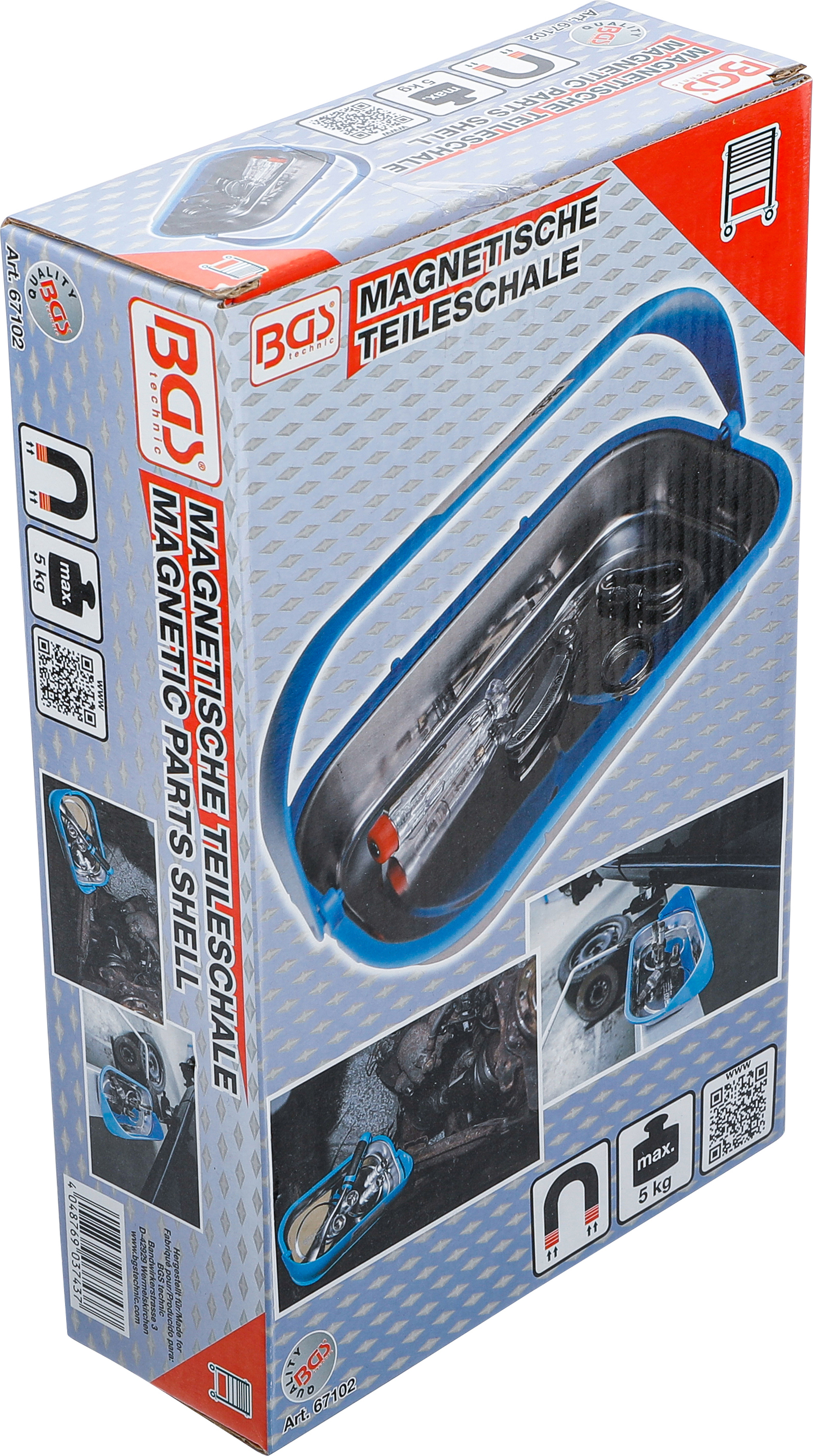 BGS Magnetische Teileschale mit Schirm