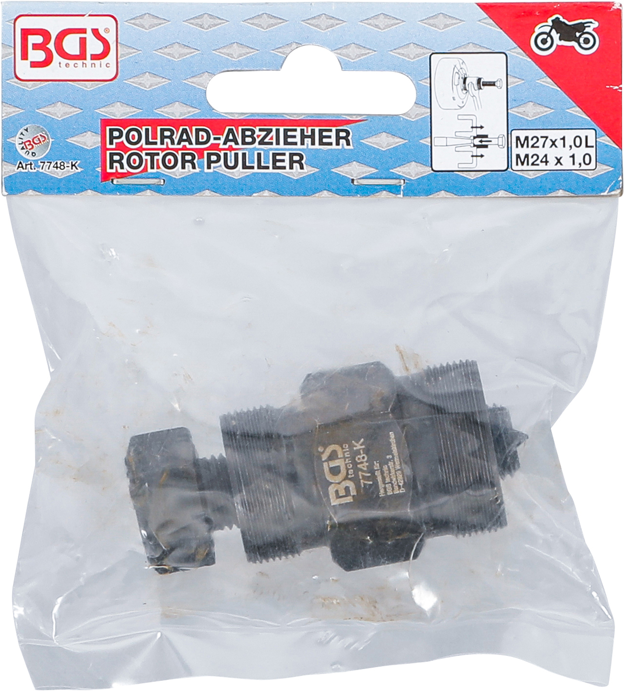 BGS Polrad-Abzieher | M27 x 1.0 - M24 x 1.0