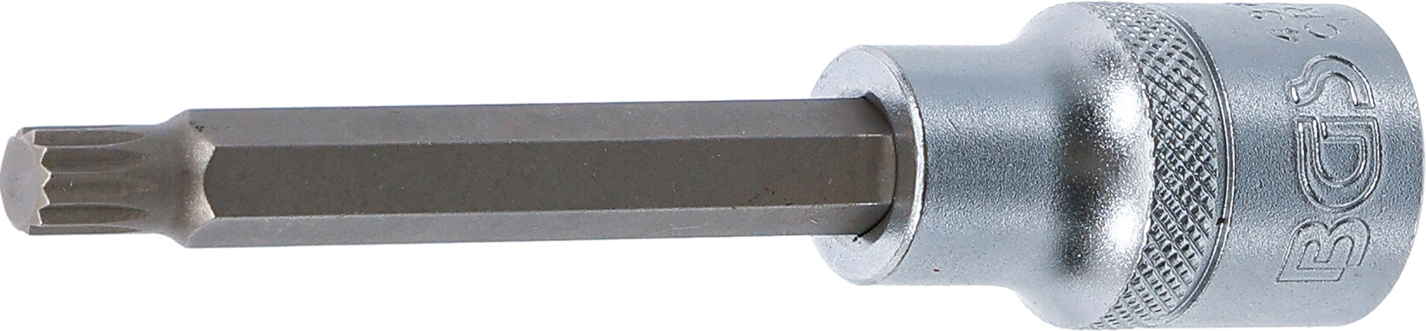 BGS Bit-Einsatz | Länge 100 mm | Antrieb Innenvierkant 12,5 mm (1/2") | Innenvielzahn (für XZN) M8