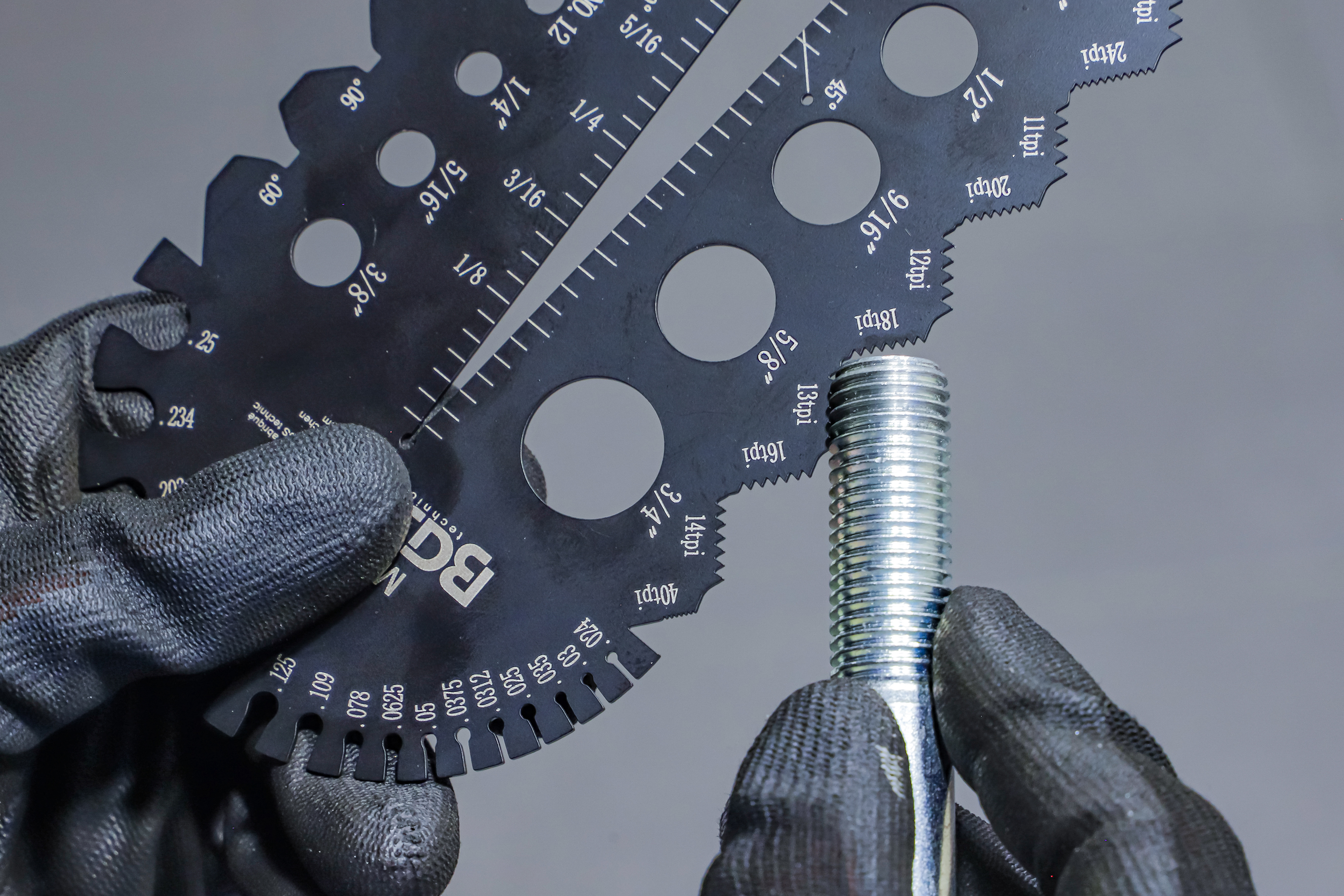 BGS Schrauben- und Gewindeschablone | Zollgrößen | 1/4 - 2"