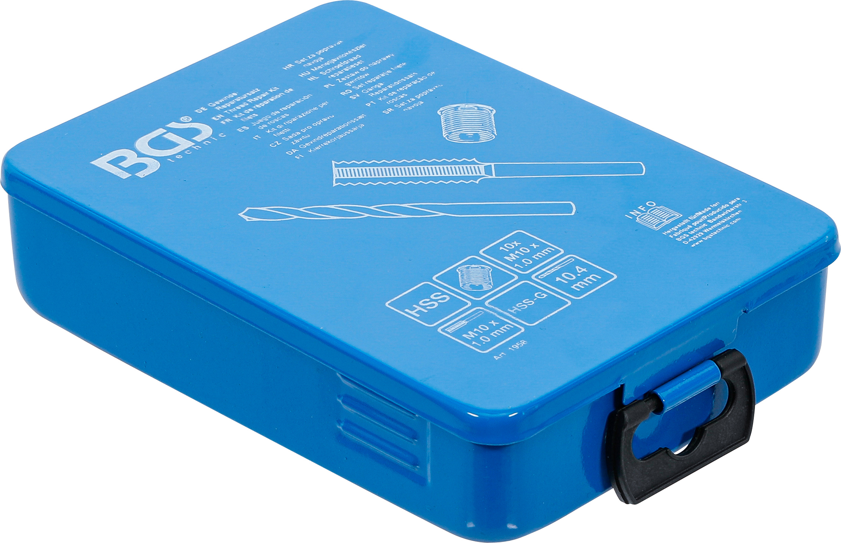 BGS Gewinde-Reparatursatz | M10 x 1,0 | 14-tlg. BGS Gewinde-Reparatursatz | M10 x 1,0 | 14-tlg.