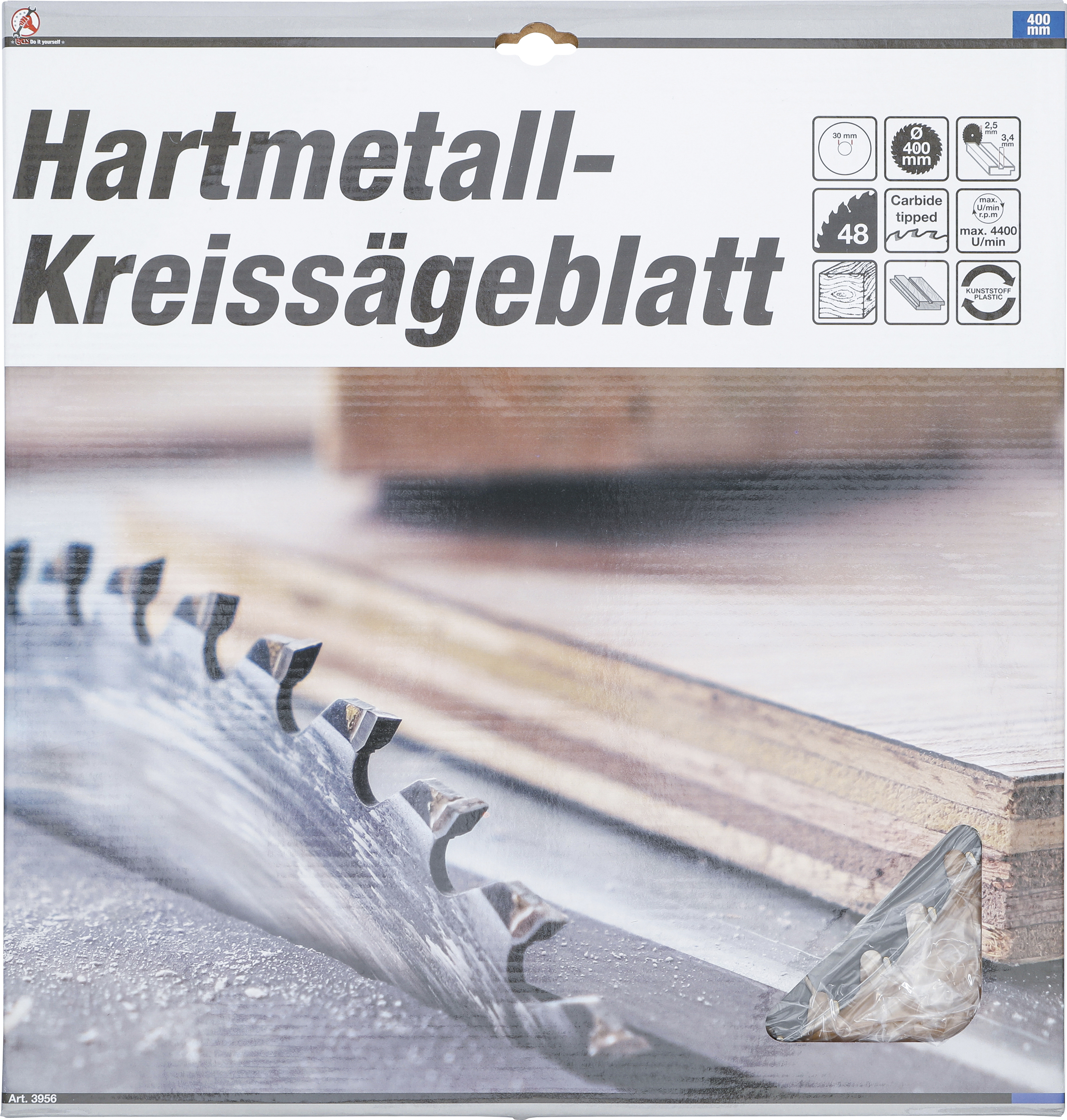 BGS Hartmetall-Kreissägeblatt | Ø 400 x 30 x 3,4 mm | 48 Zähne