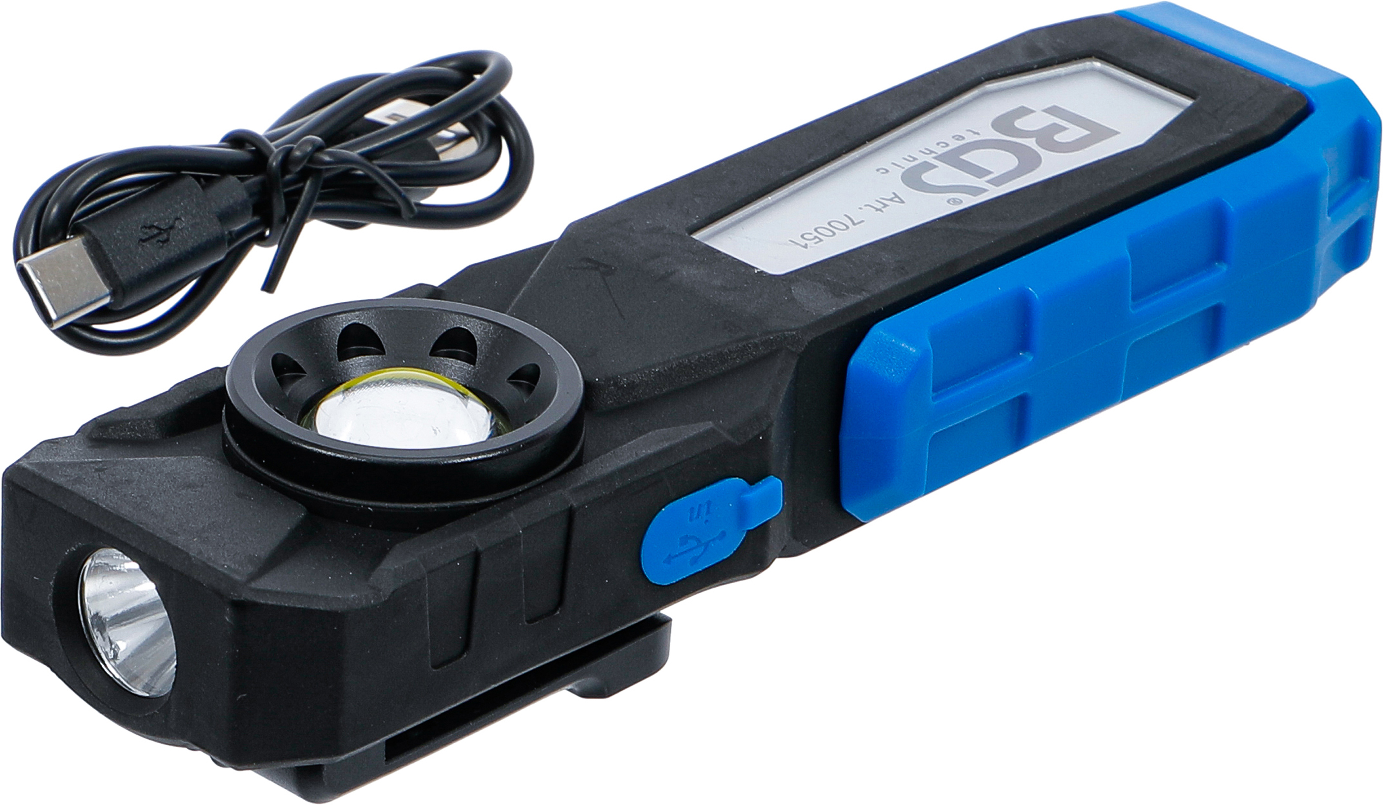 BGS COB-LED-Werkstattleuchte mit Magnet und Haken | klappbar