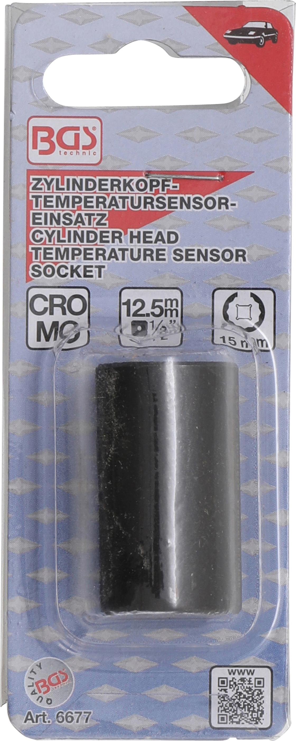 BGS Zylinderkopf-Temperatursensor-Einsatz | SW 15 mm | für Ford 1.8 / 2.0 / 2.3 / 2.4 / 3.2 Diesel