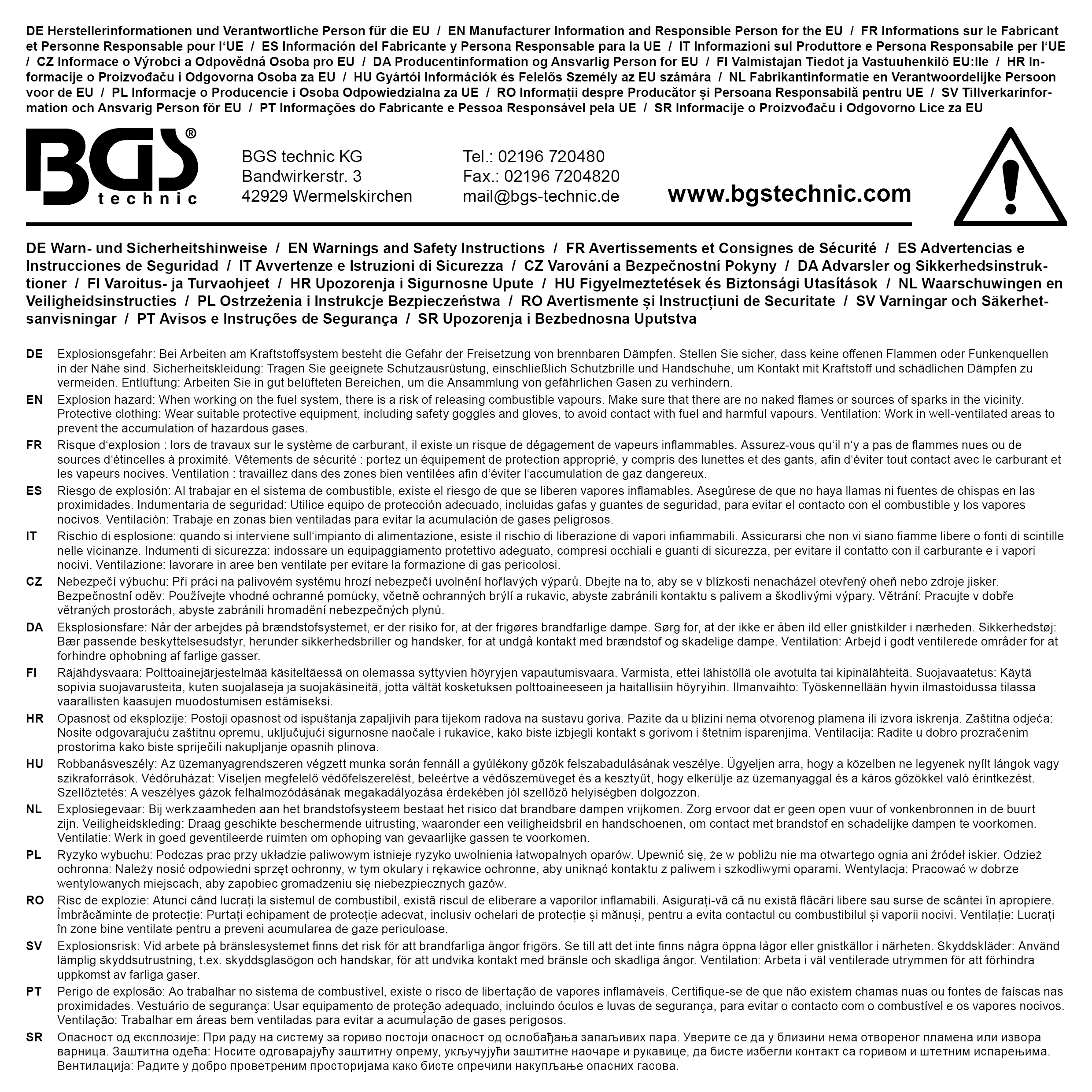 BGS Tankgeberschlüssel | für Alfa Romeo, Fiat, Lancia, Ferrari, Maserati